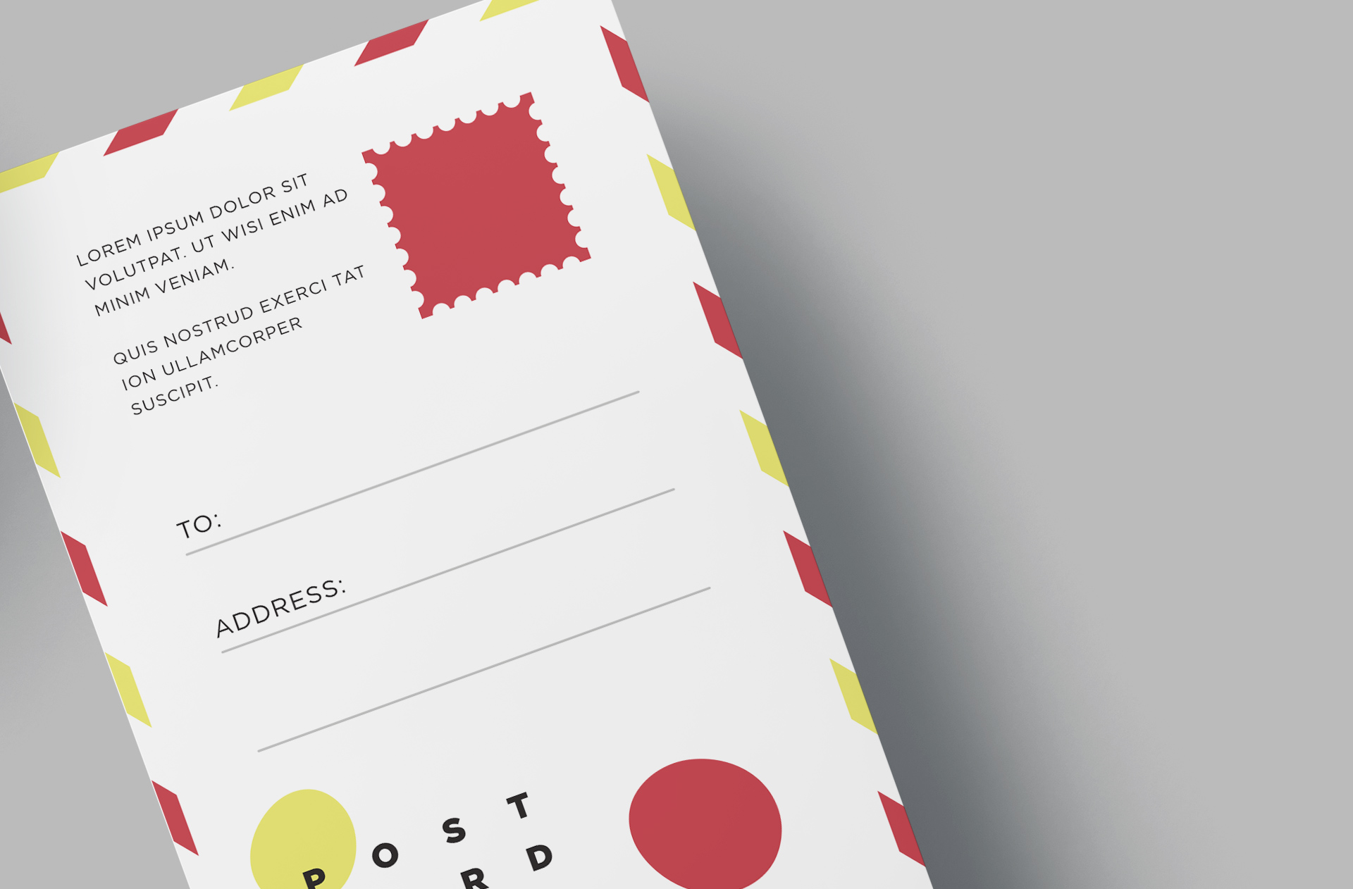 A6 postcard template