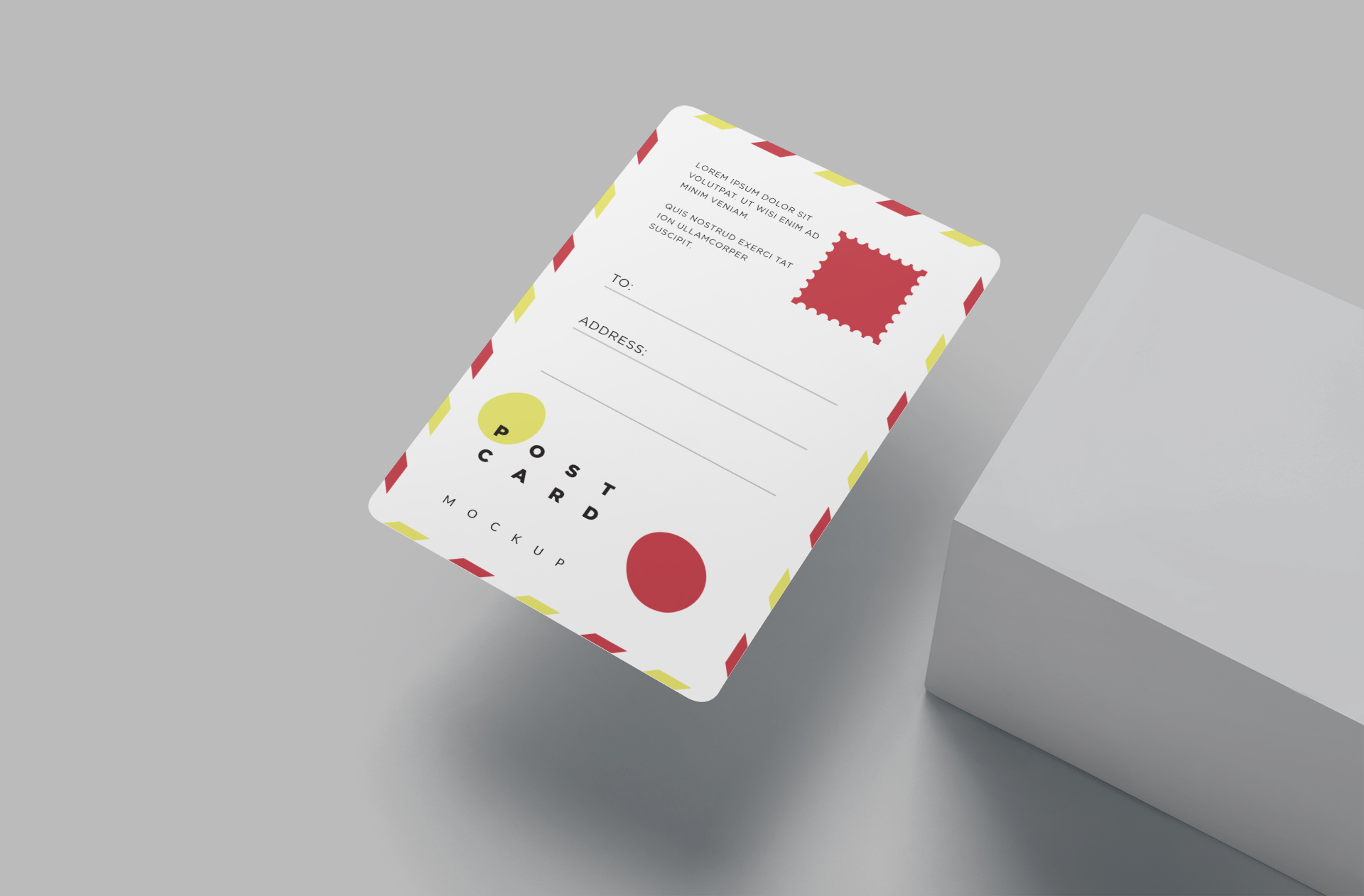 Professional Front and Back Postcard Mockup Template