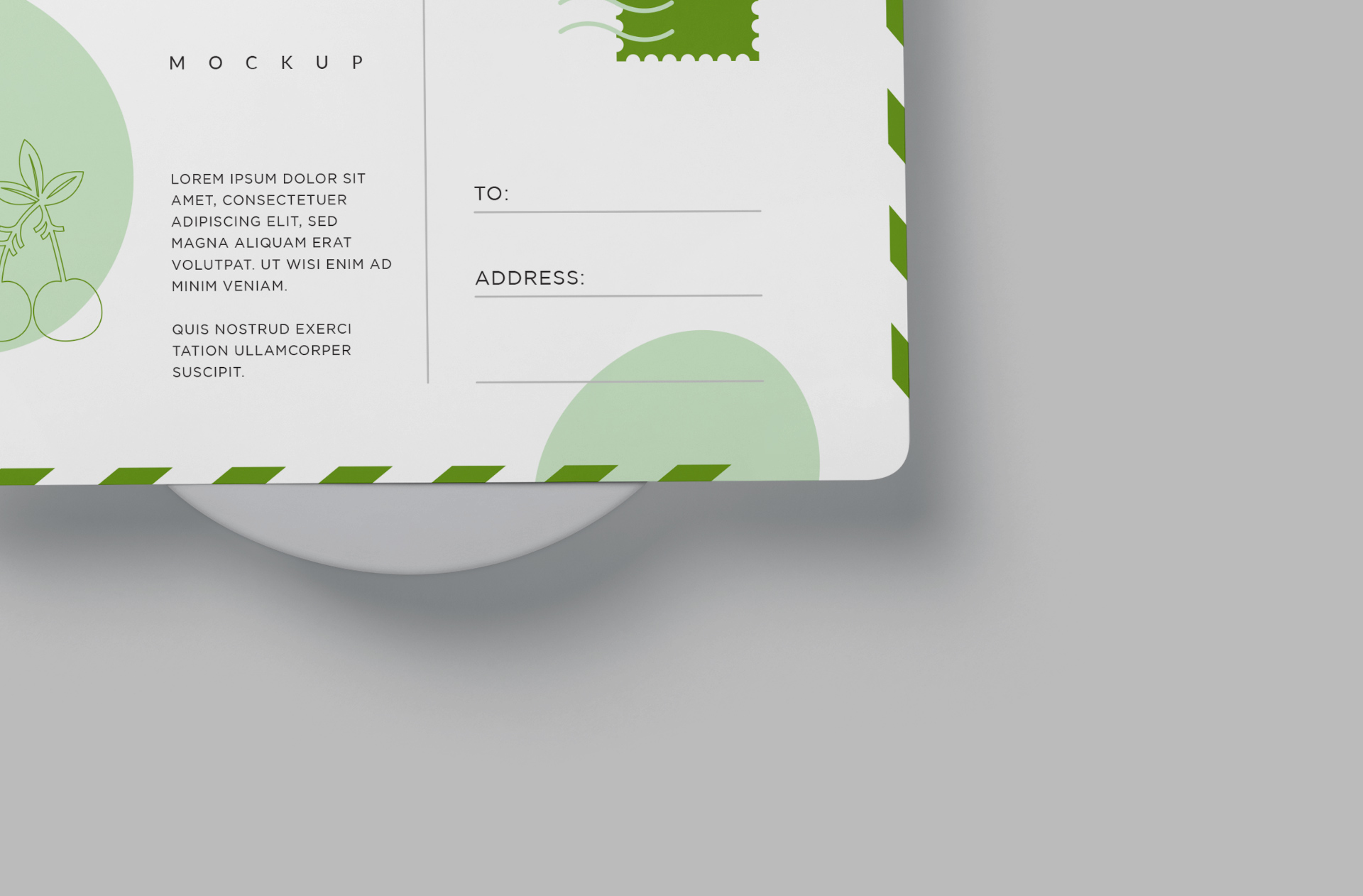 A6 postcard template