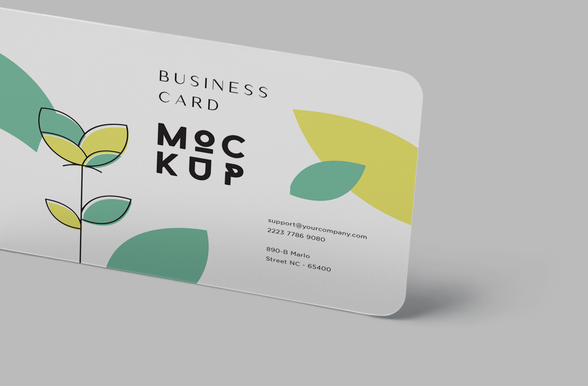 A6 card template mockup