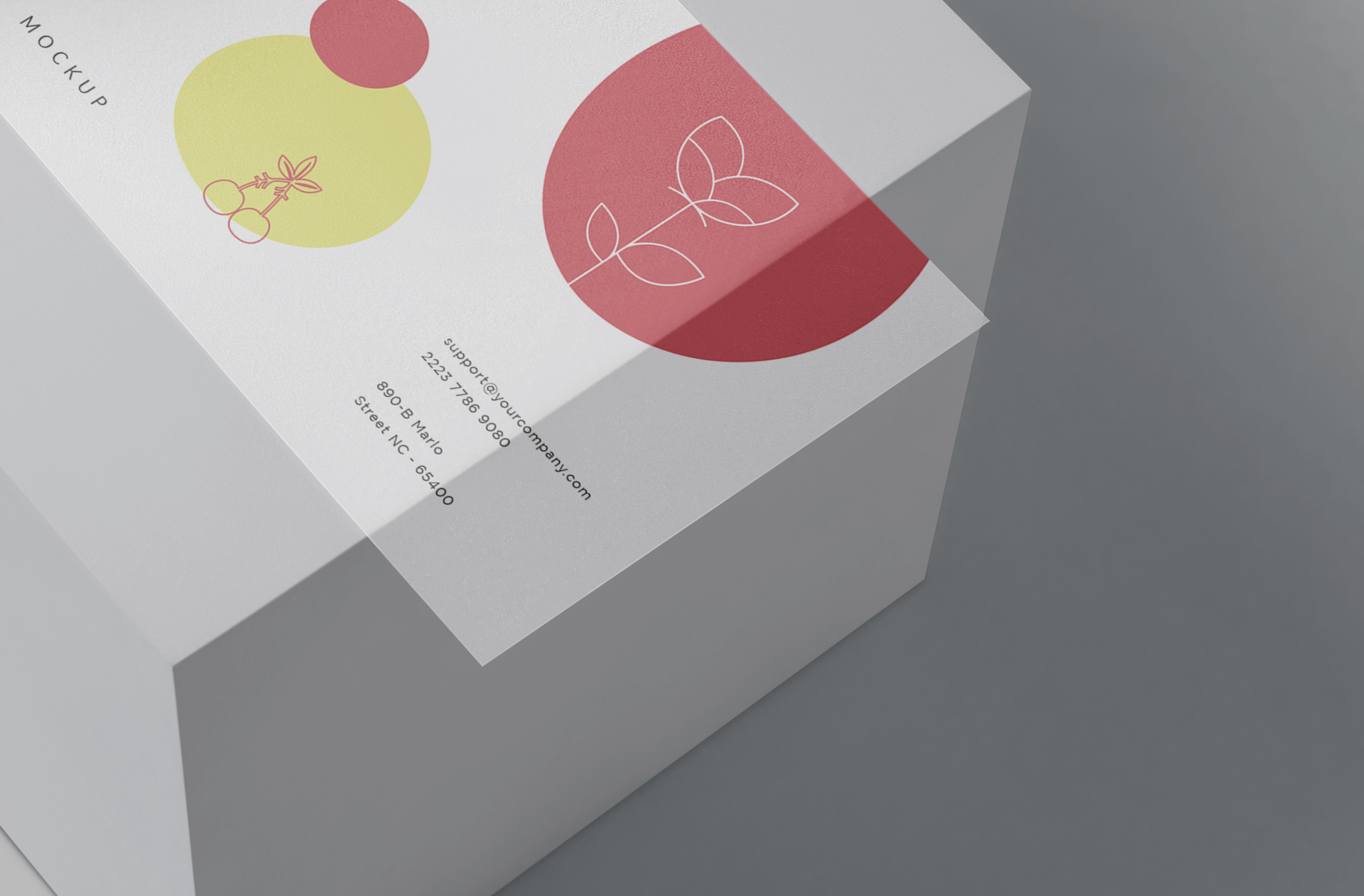A6 card template mockup