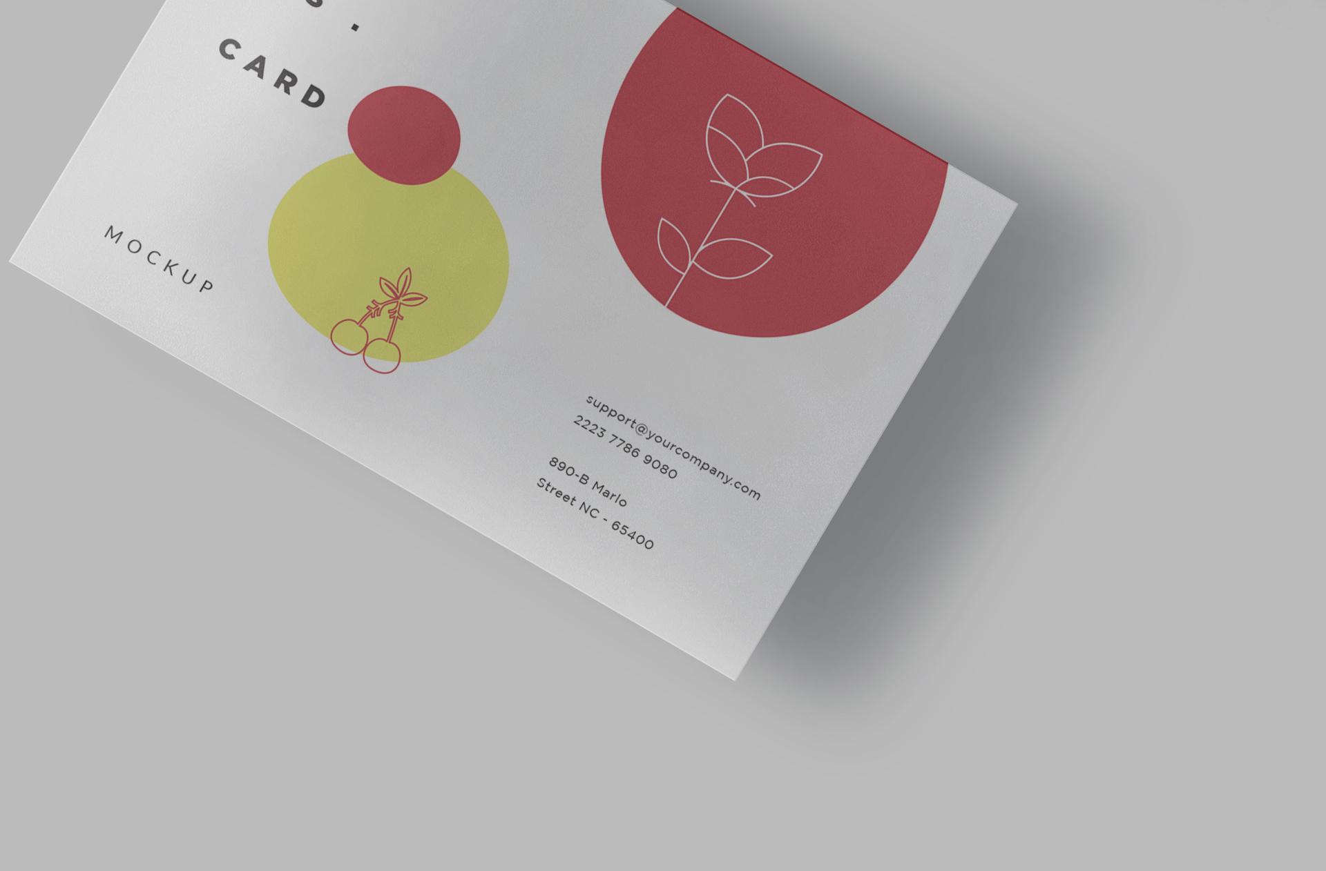 A6 card template mockup