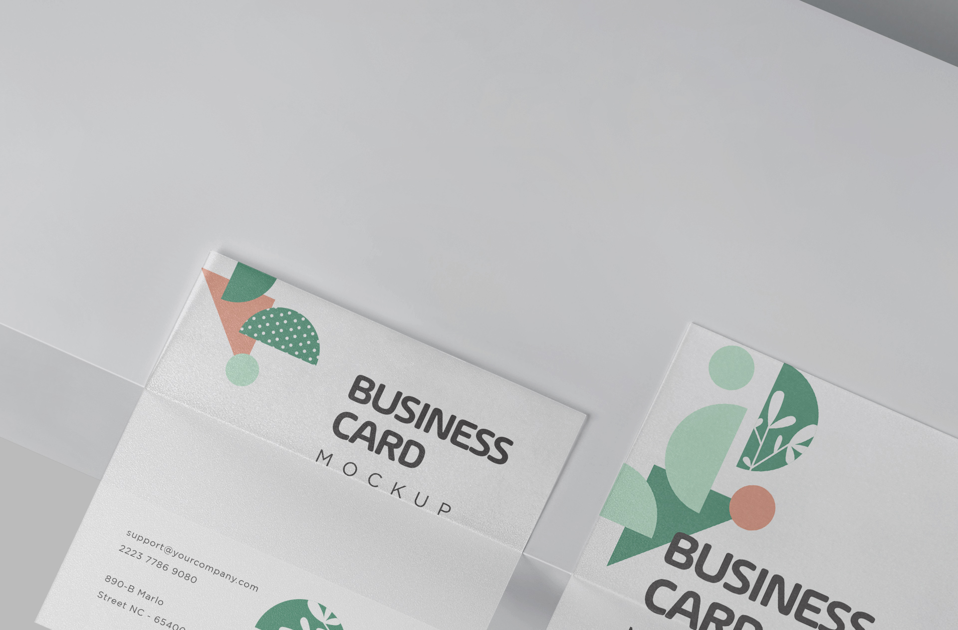 A6 card PSD template