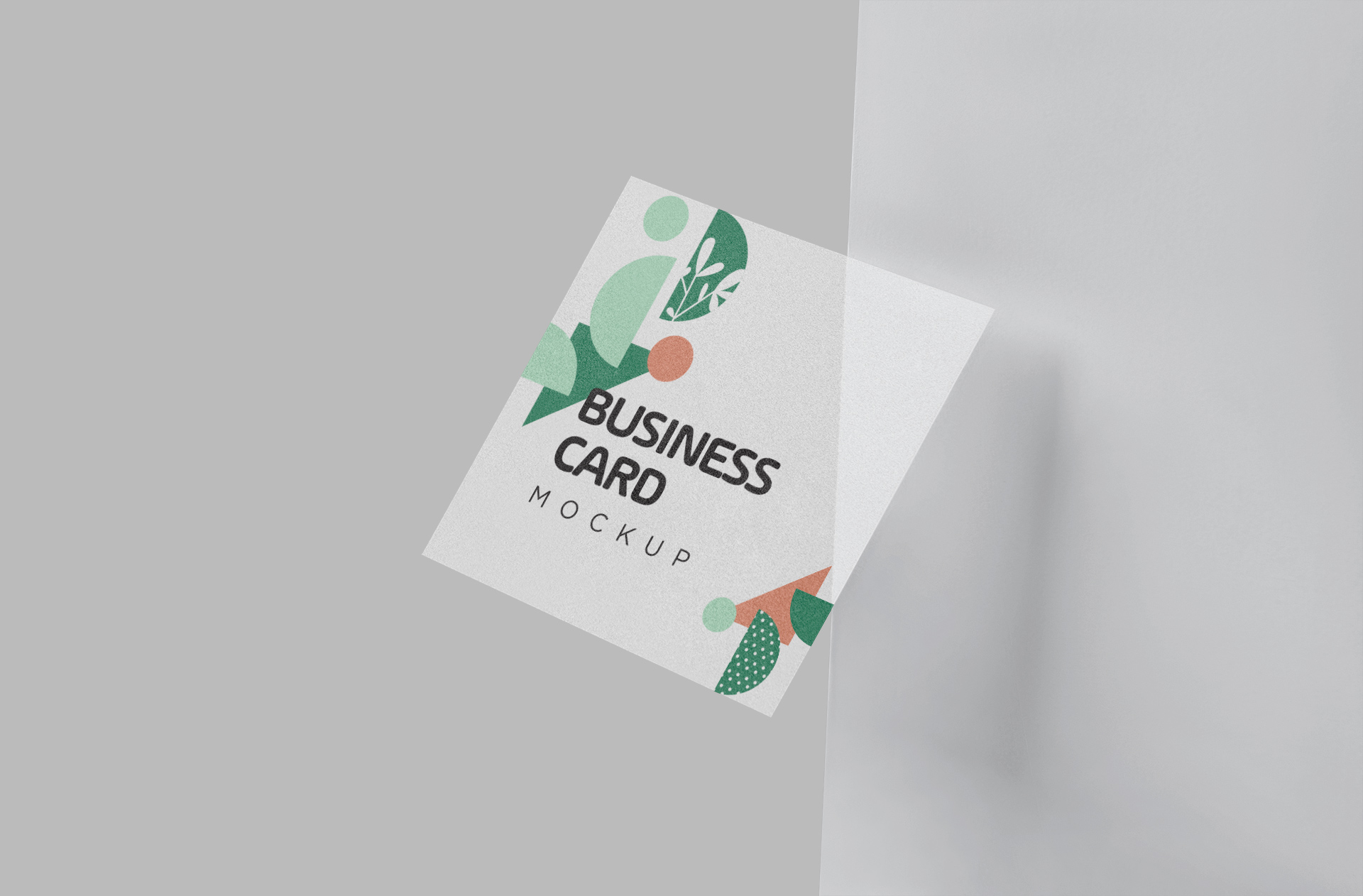 Professional Square Business Card Mockup for Identity Design