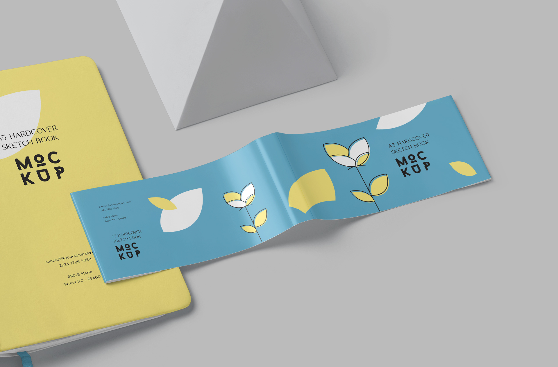clean sketchbook layout PSD