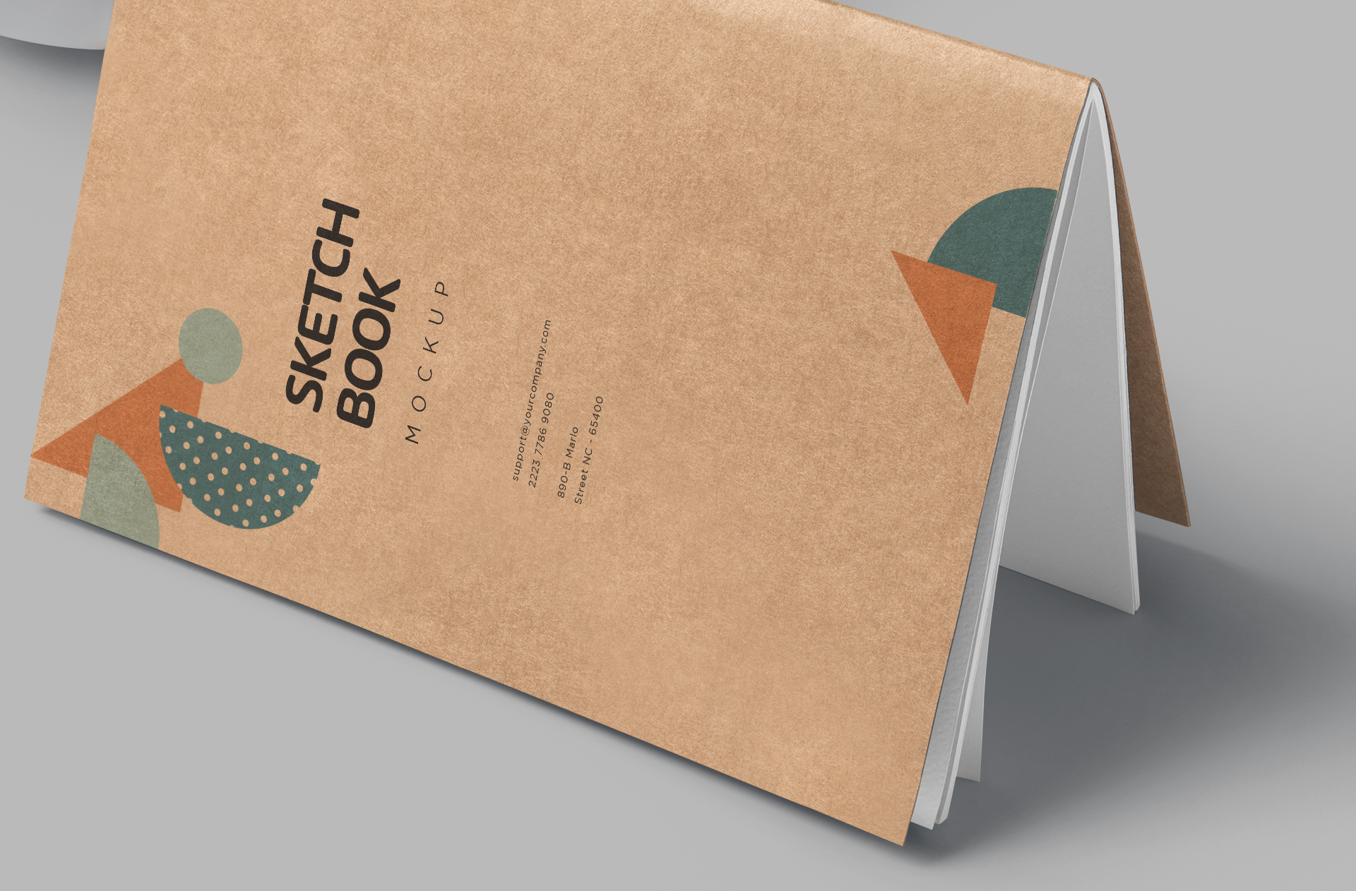 customizable sketchbook mockup