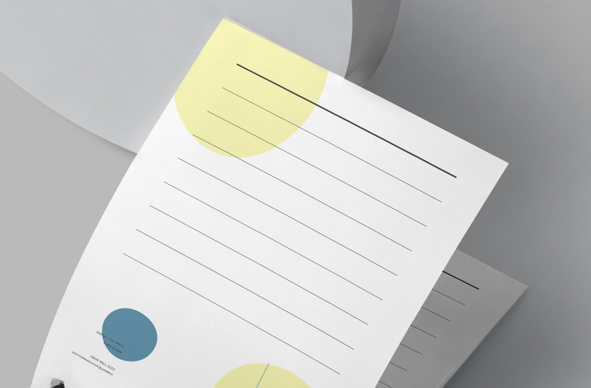 modern corporate stationery mock-up