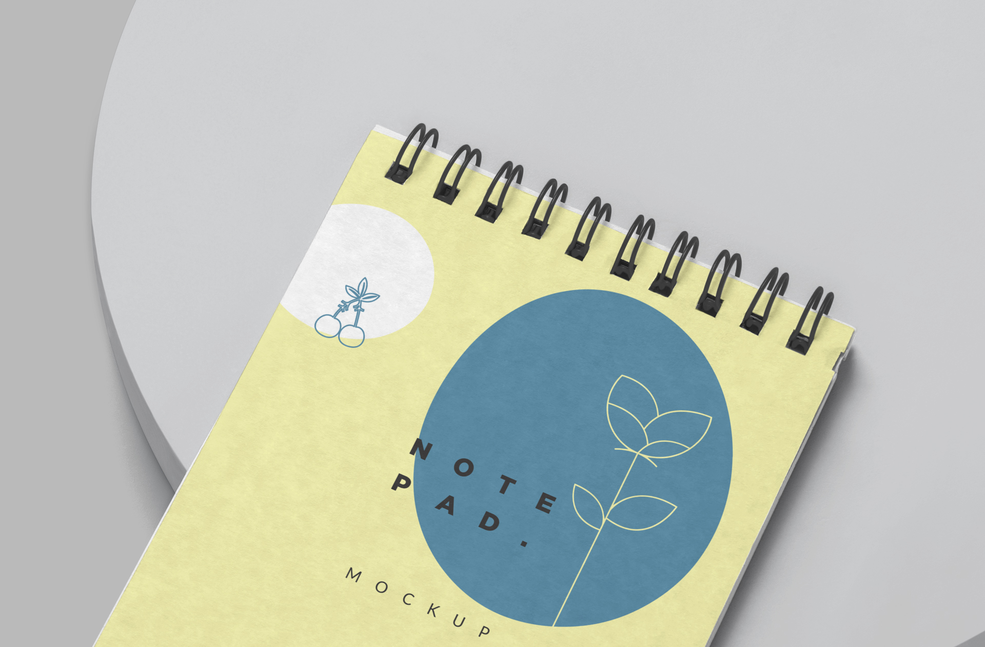 clean notebook design PSD