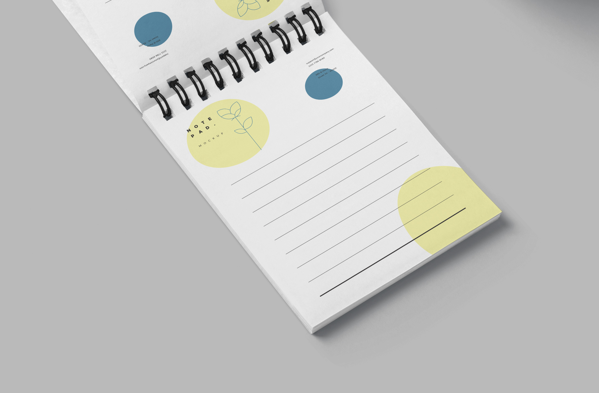 customizable notepad PSD