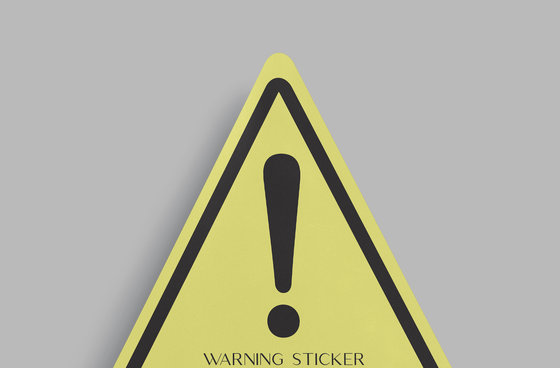 Editable Warning Sticker Mockup for Safety Labels
