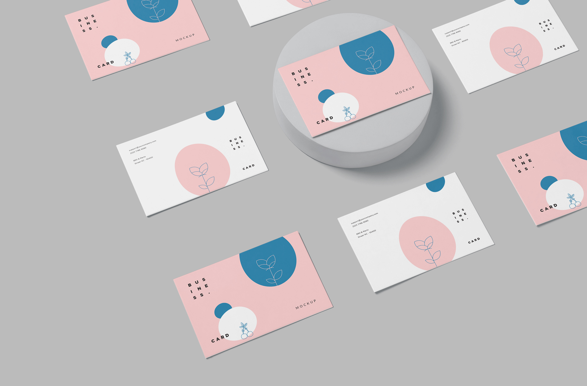 Professional Business Card Mockup with Custom Layout