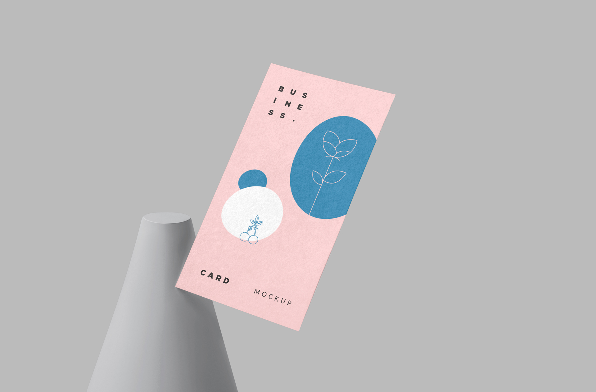 Editable Vertical Business Card Mockup for Branding