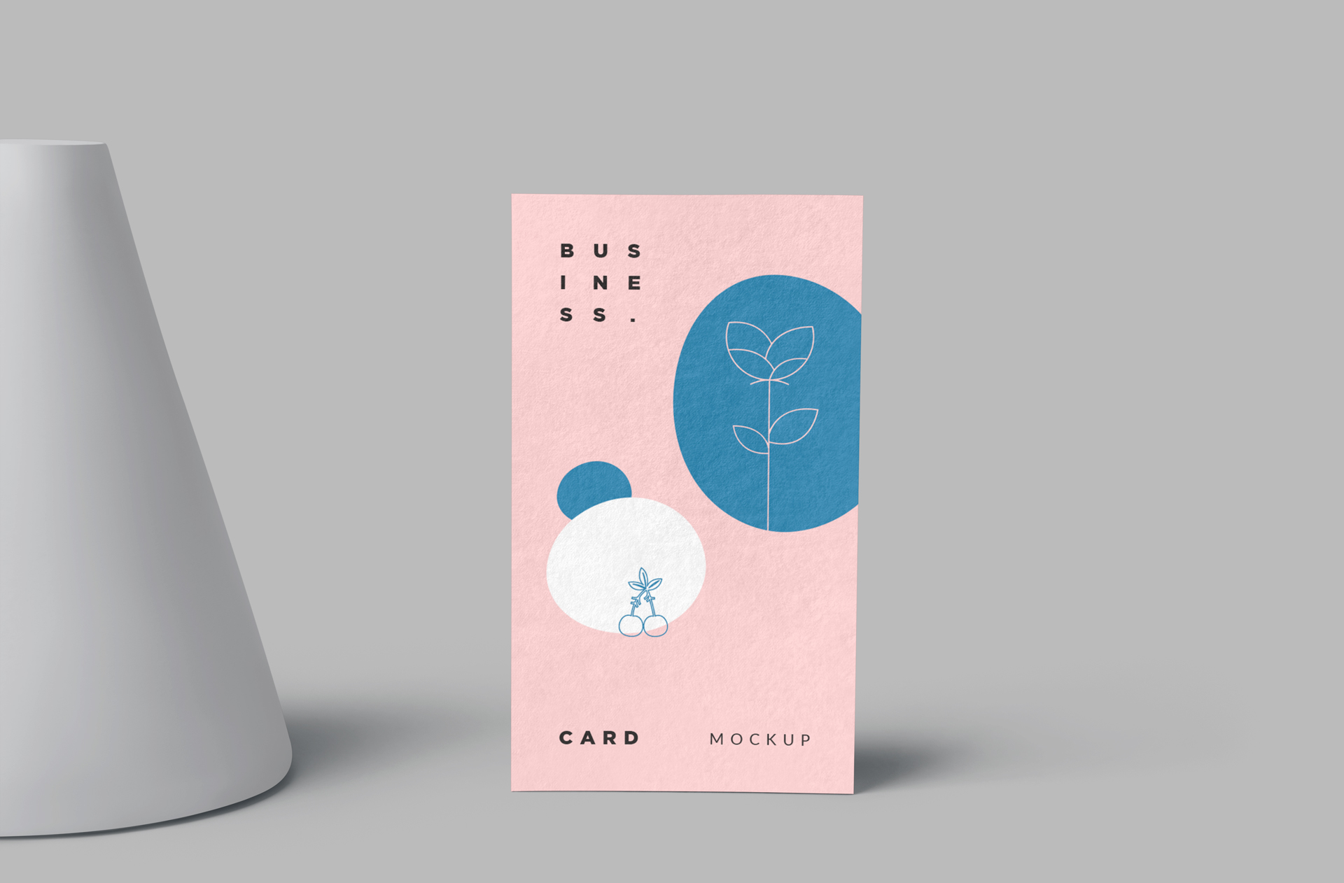 Minimalist Vertical Business Card Mockup PSD