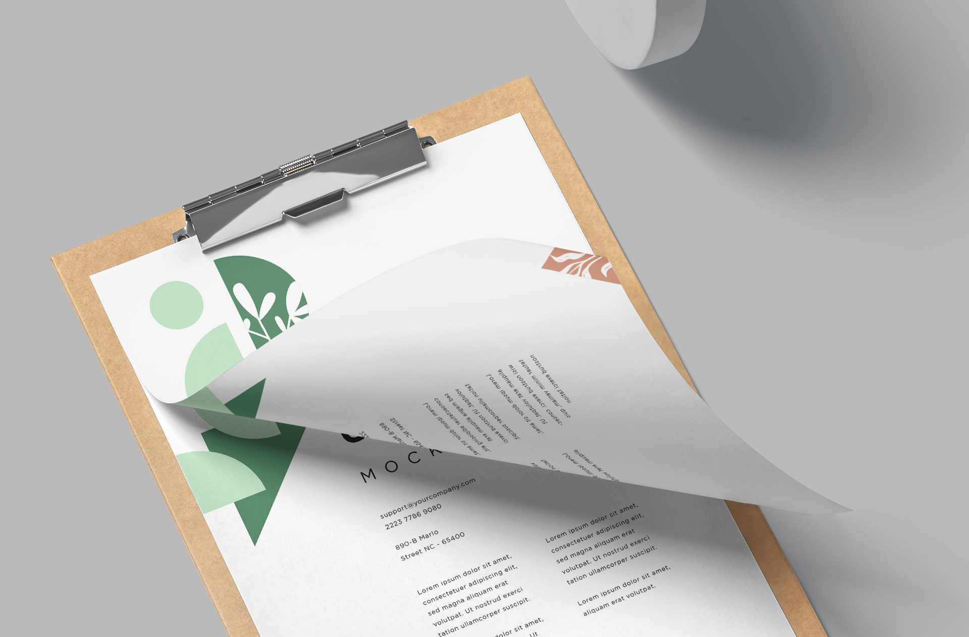 A4 clipboard flyer PSD