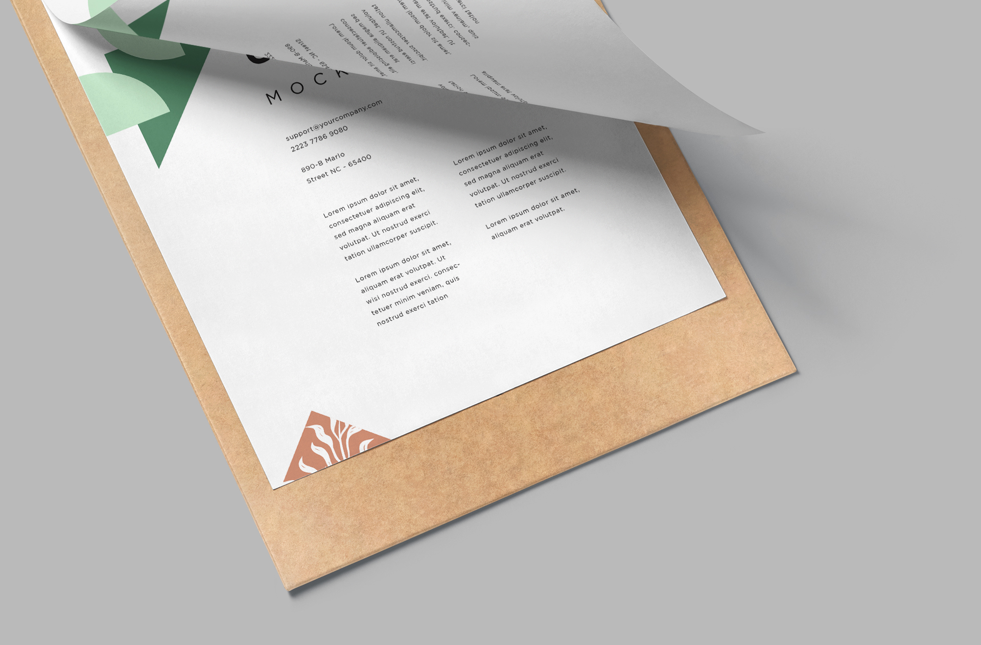 A4 clipboard flyer PSD