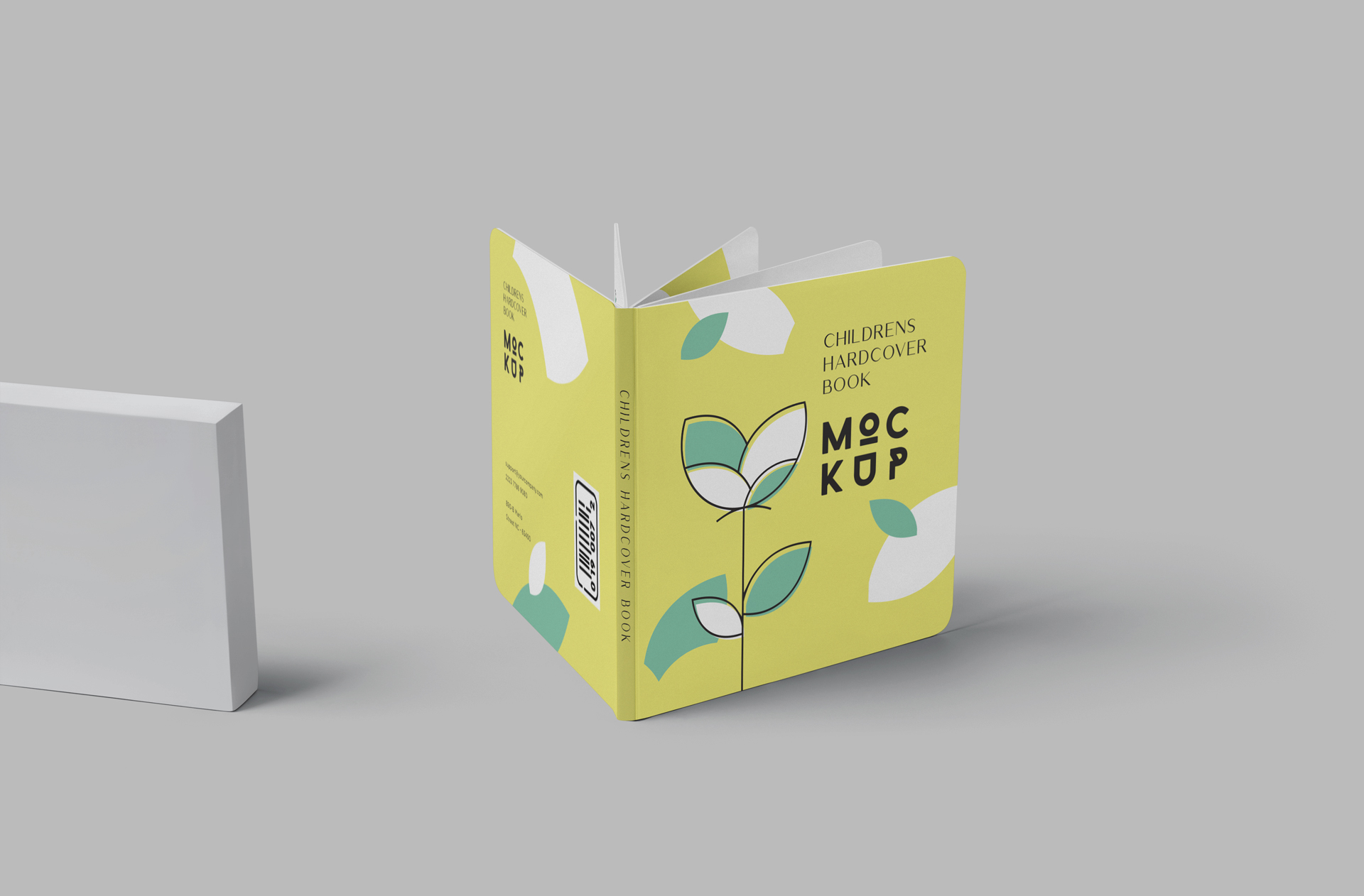 Childrens Hardcover Book Mockup with Realistic Design