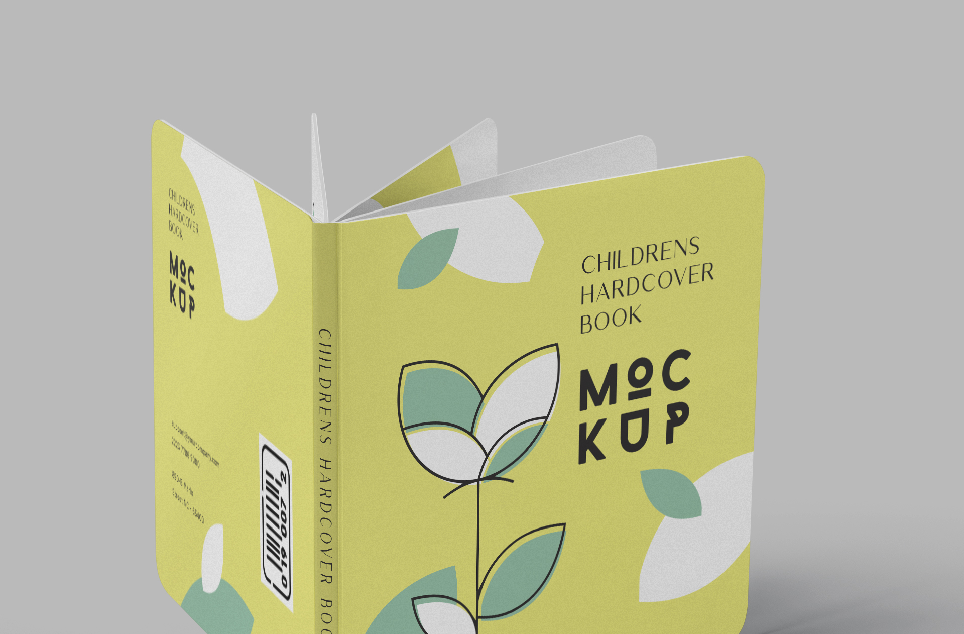 childrens hardcover book PSD