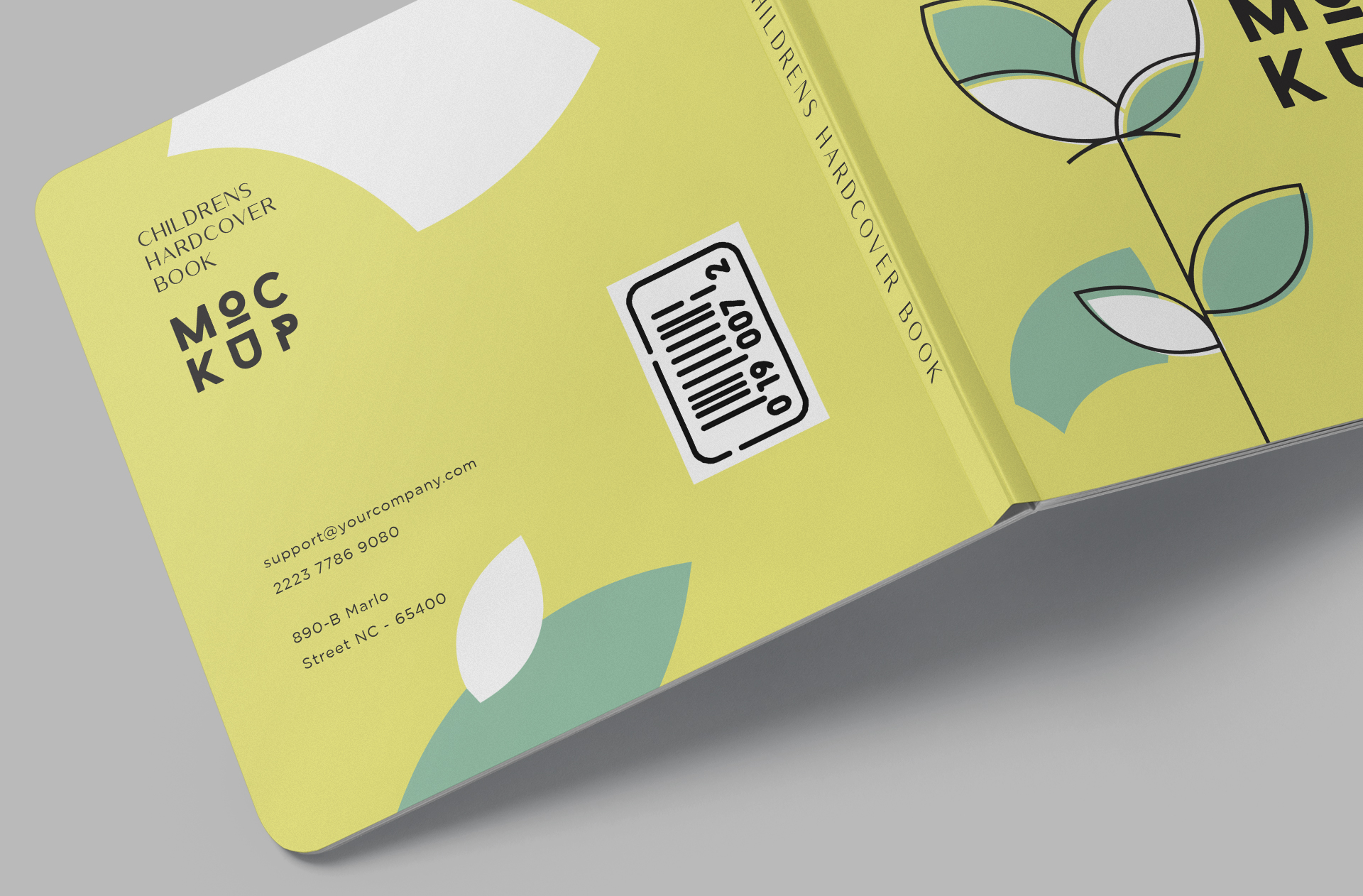 editable book mock-up