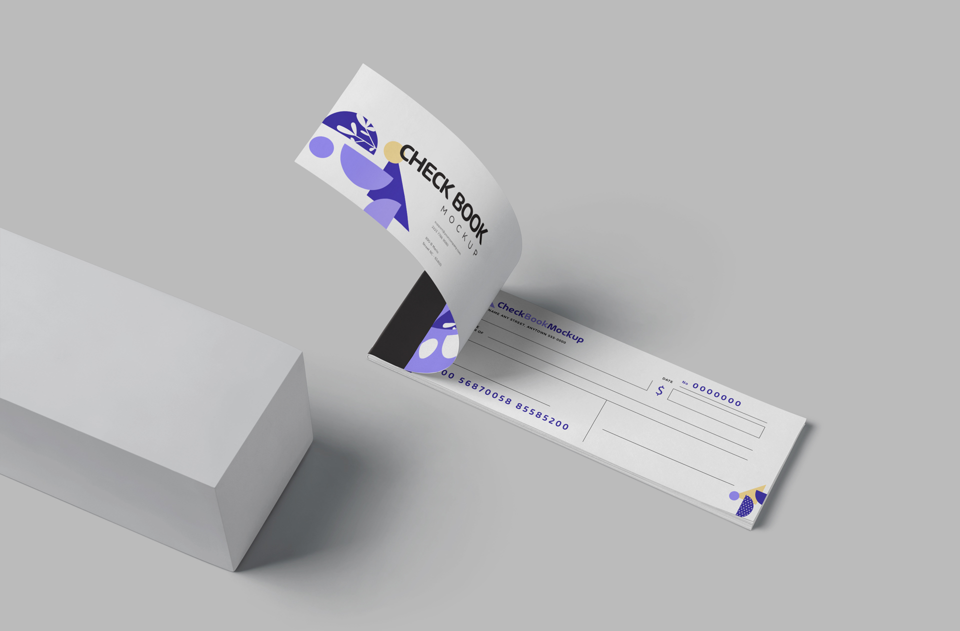 Professional Check Book Mockup for Payment Designs