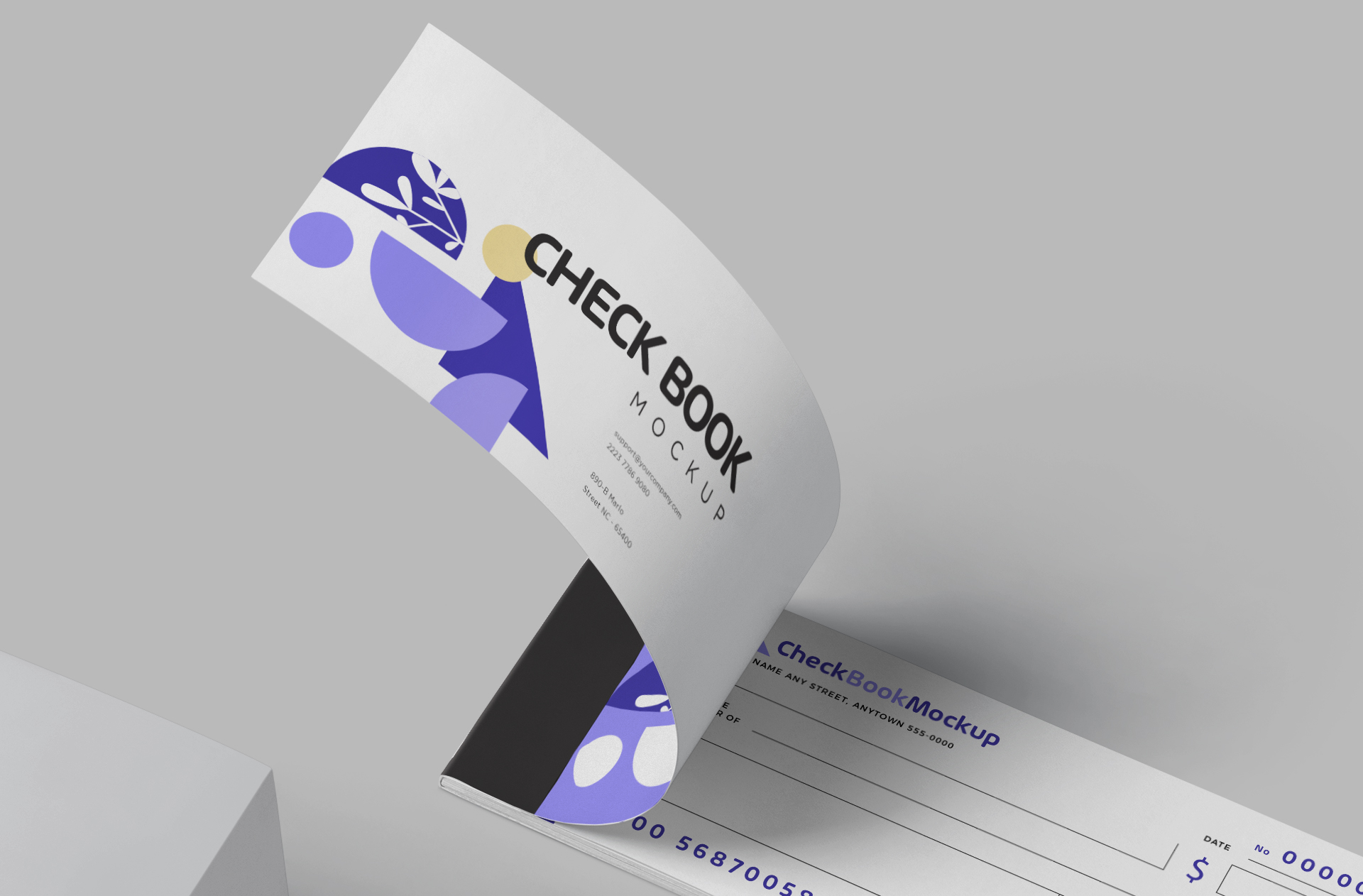 Professional Check Book Mockup for Payment Designs