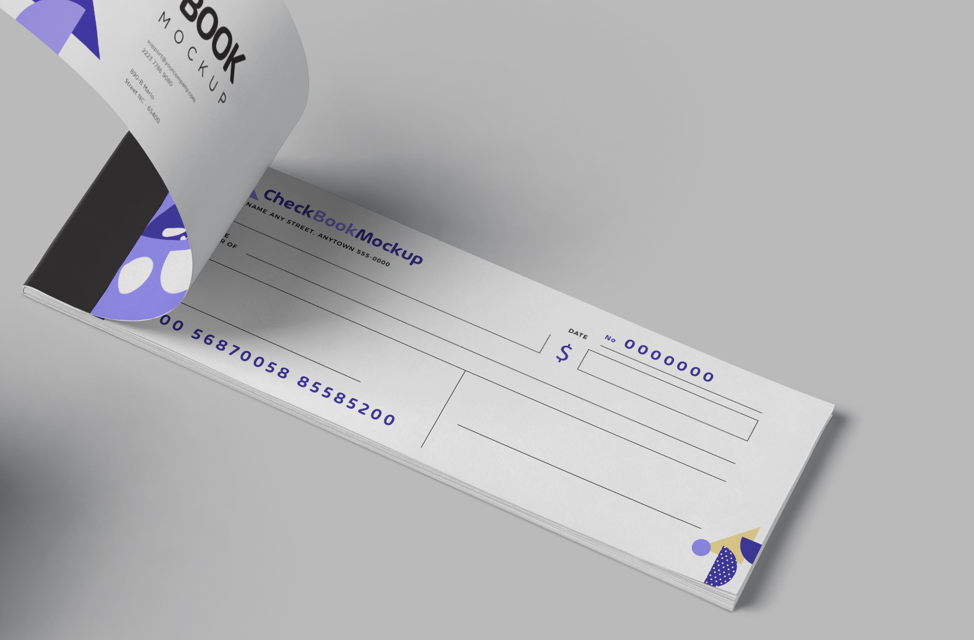 Professional Check Book Mockup for Payment Designs