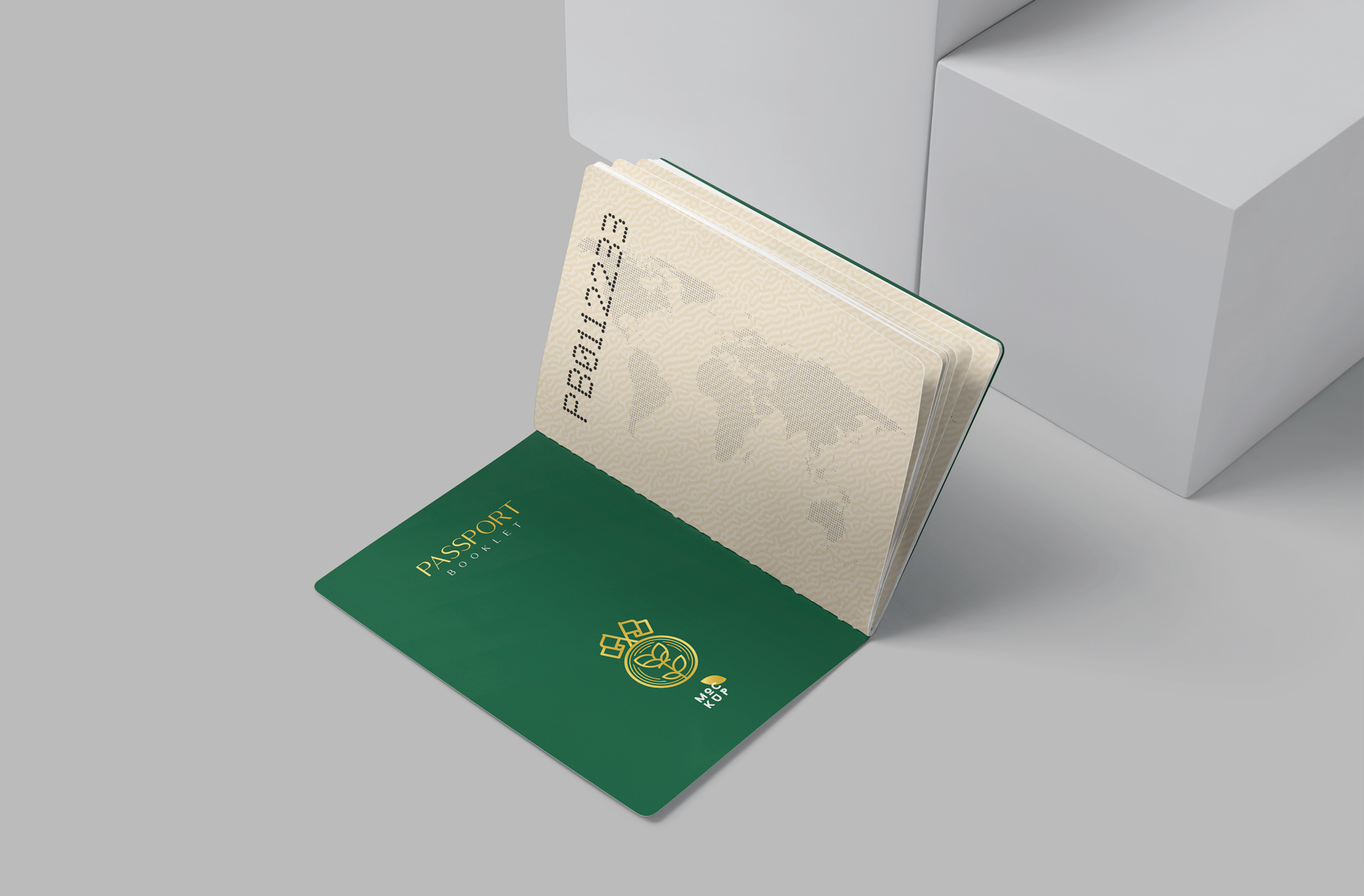 Detailed Passport Mockup for Branding Projects