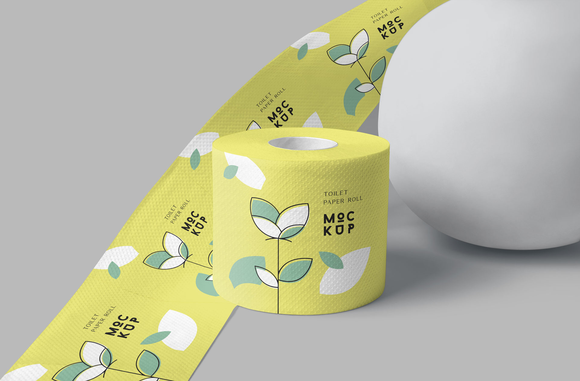 Customizable Toilet Roll Mockup with Stylish Design