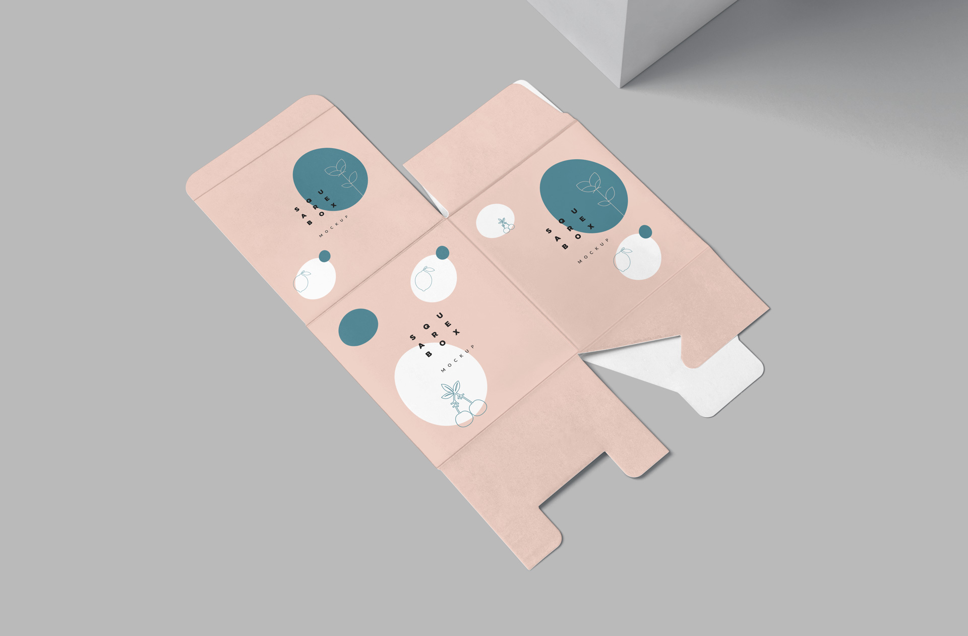 Customizable Foldable Box Mockup with Top View