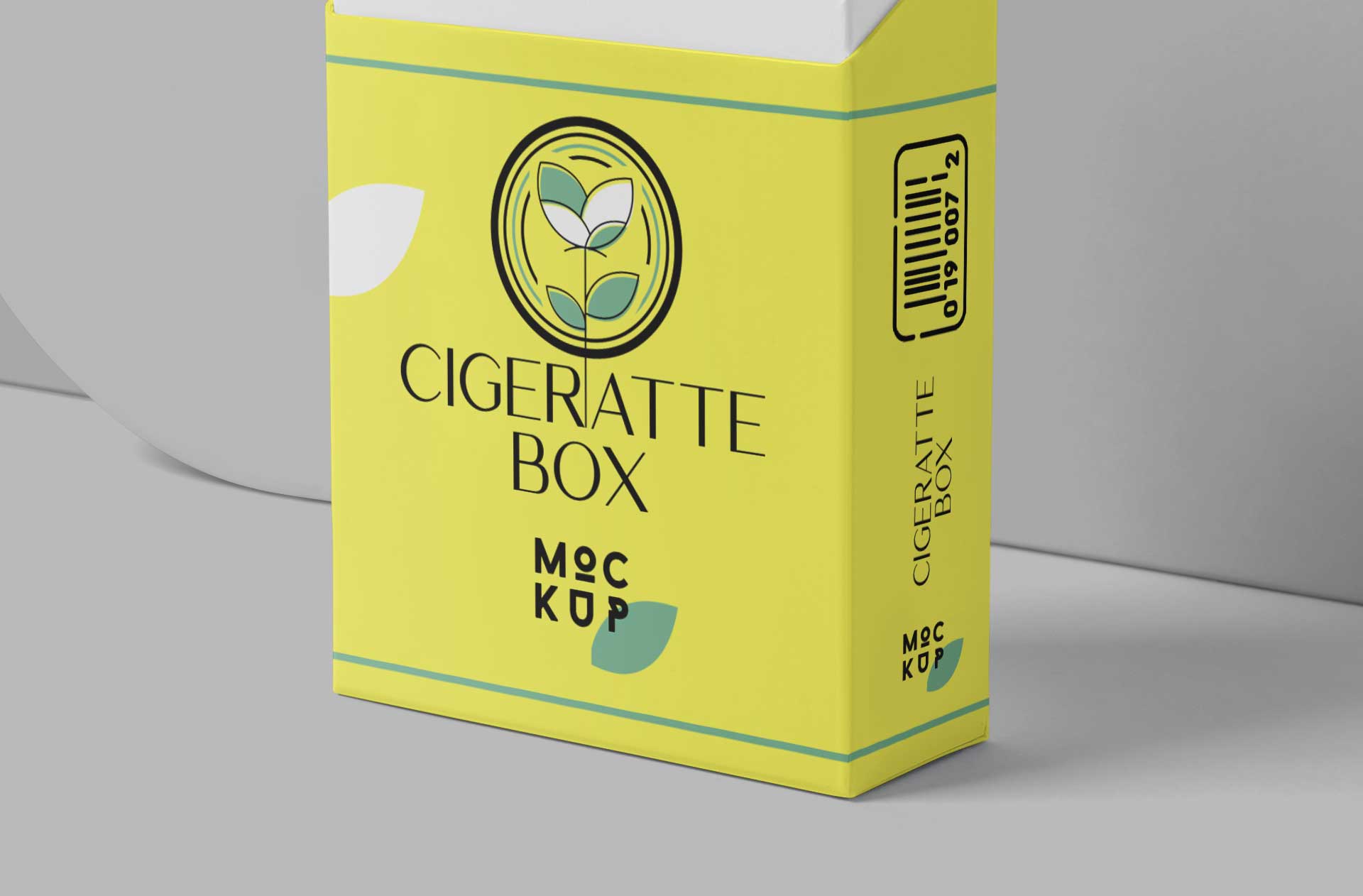 cigarette box template mockup