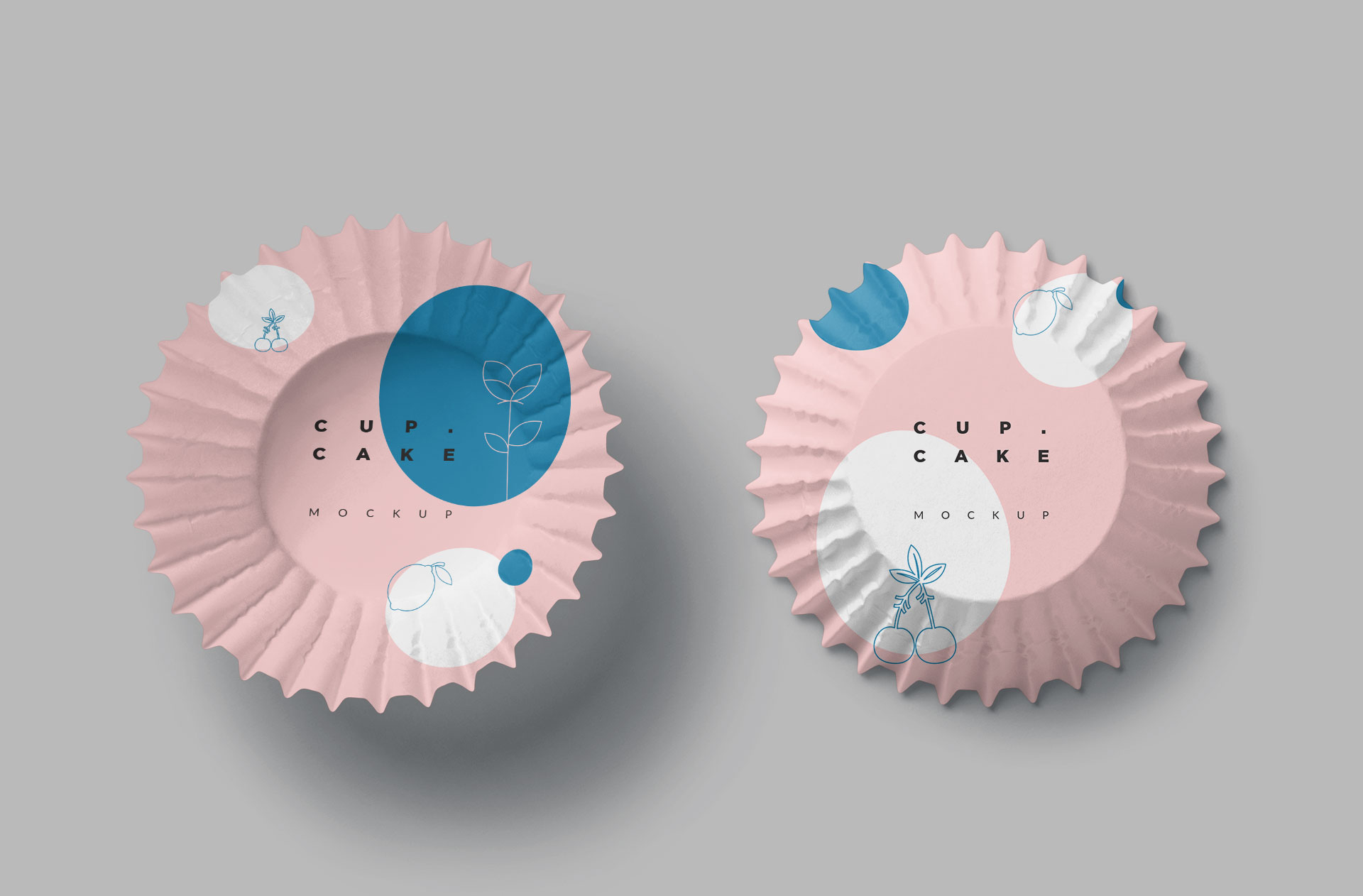 baking cup mockup