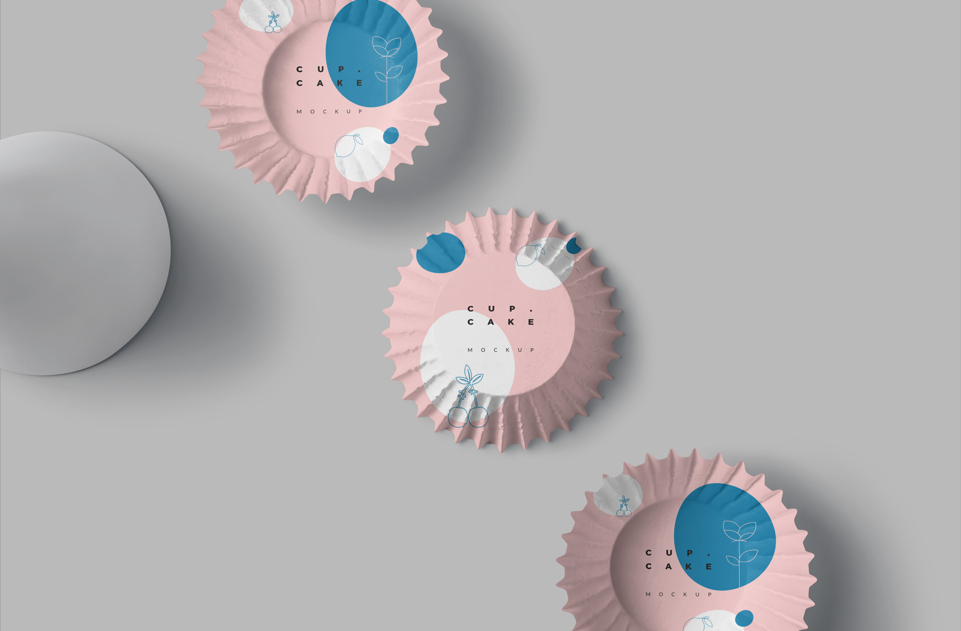 Custom Cupcake Wrapper Mockup for Food Packaging