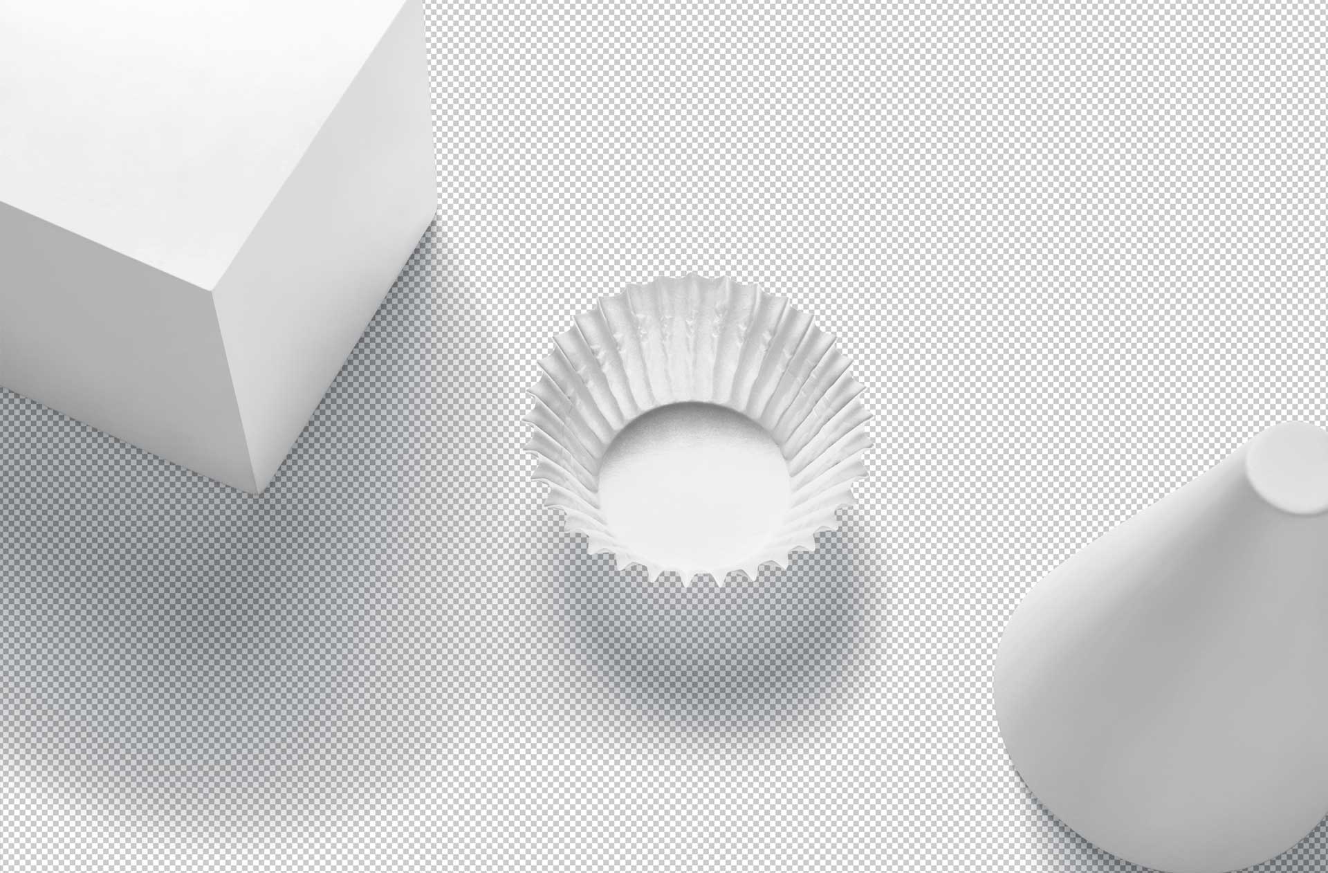 baking cup mockup
