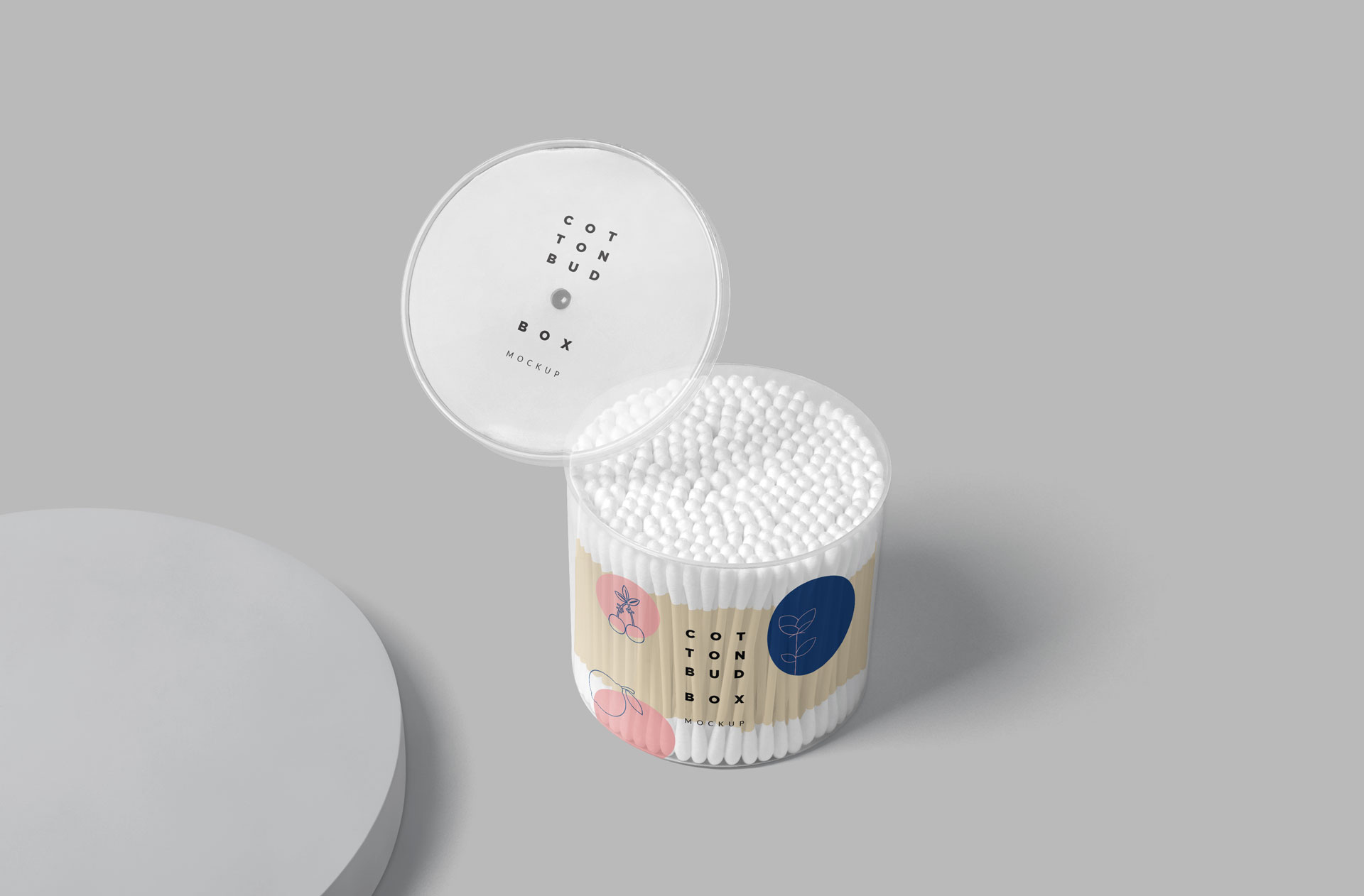 Customizable Cotton Bud Box Mockup for Branding