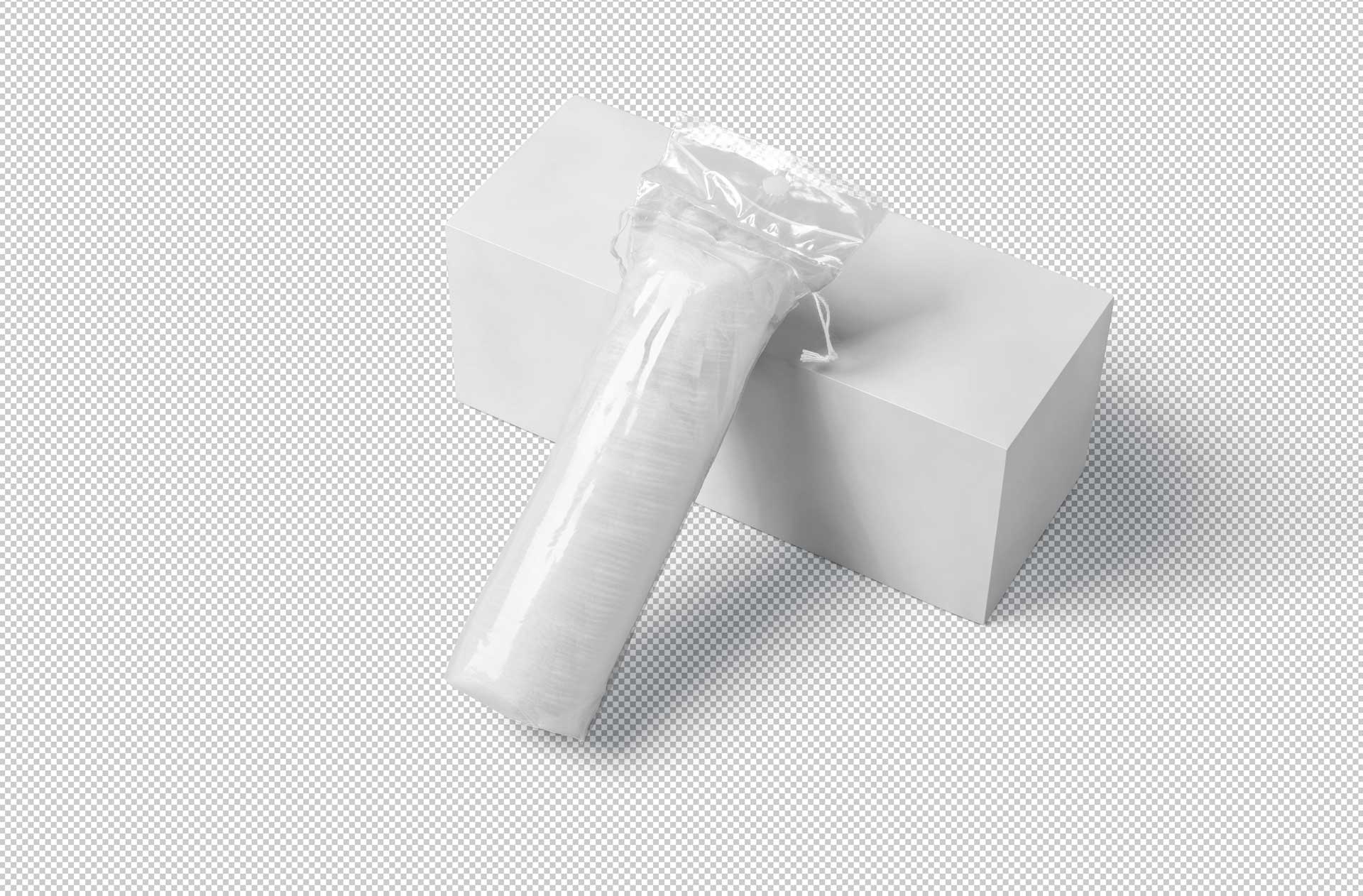 clean cotton pads pouch mockup