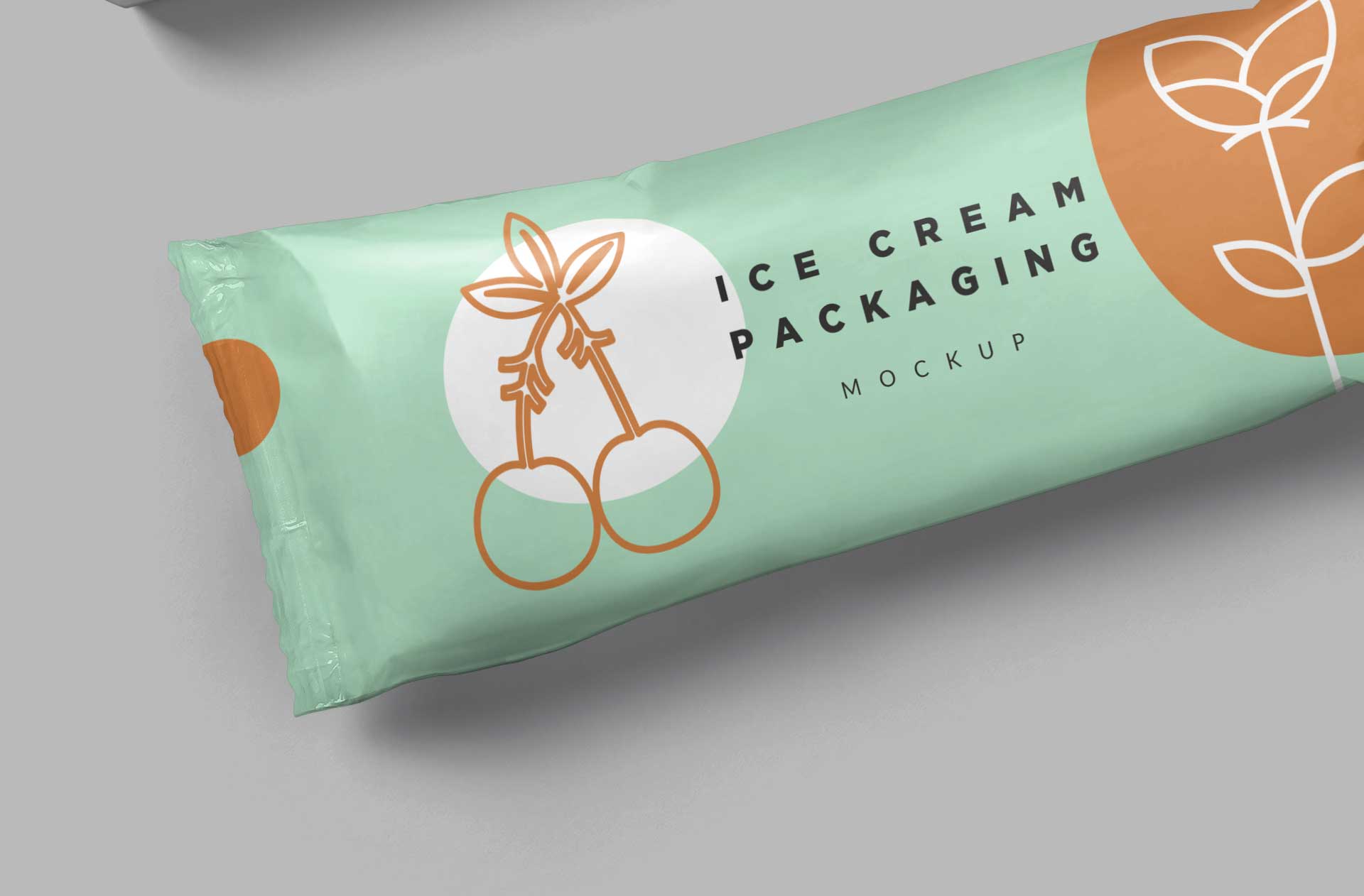 clean ice cream packaging mockup