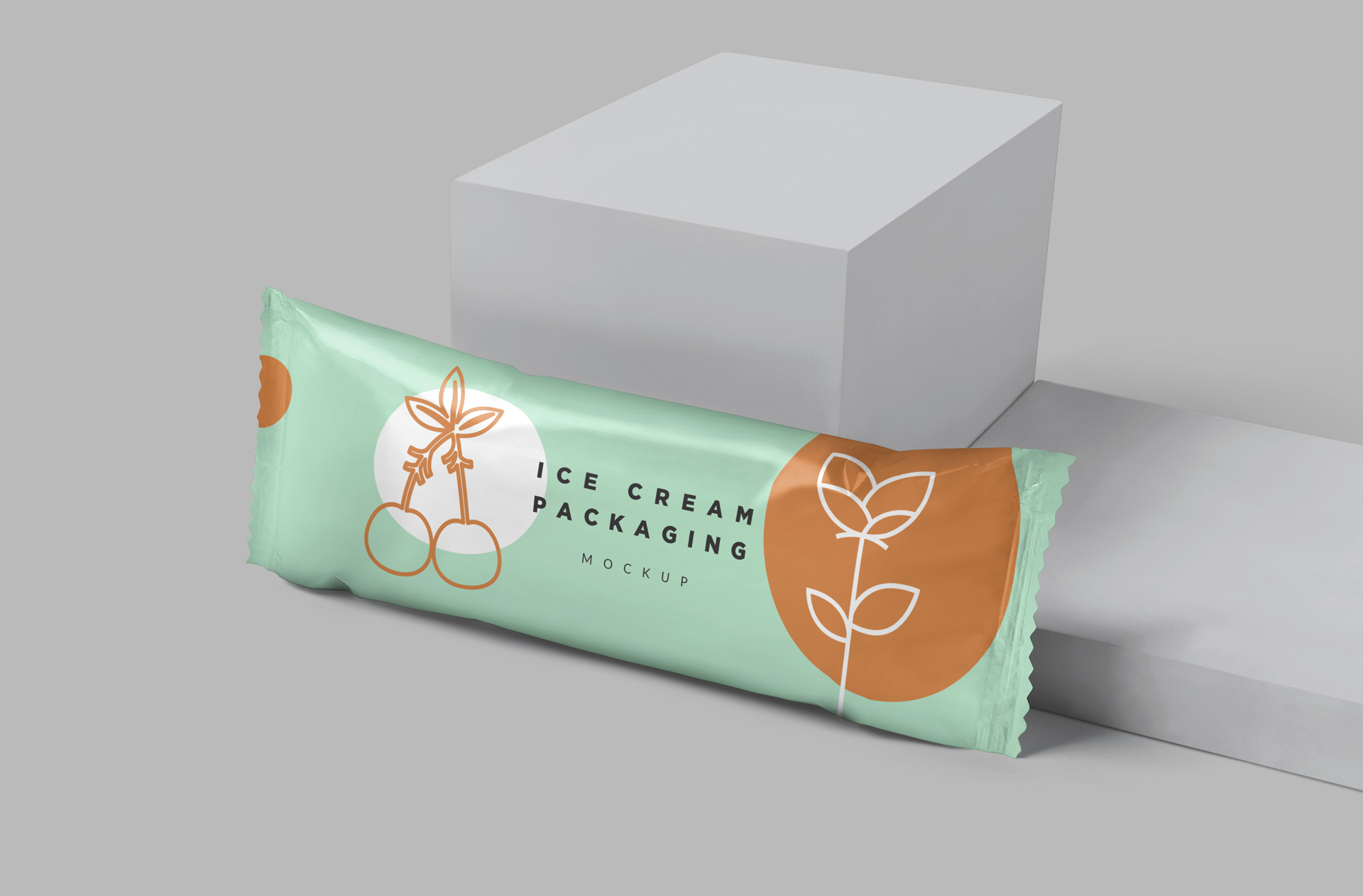 Eco-Friendly Ice Cream Wrapper Mockup for Branding