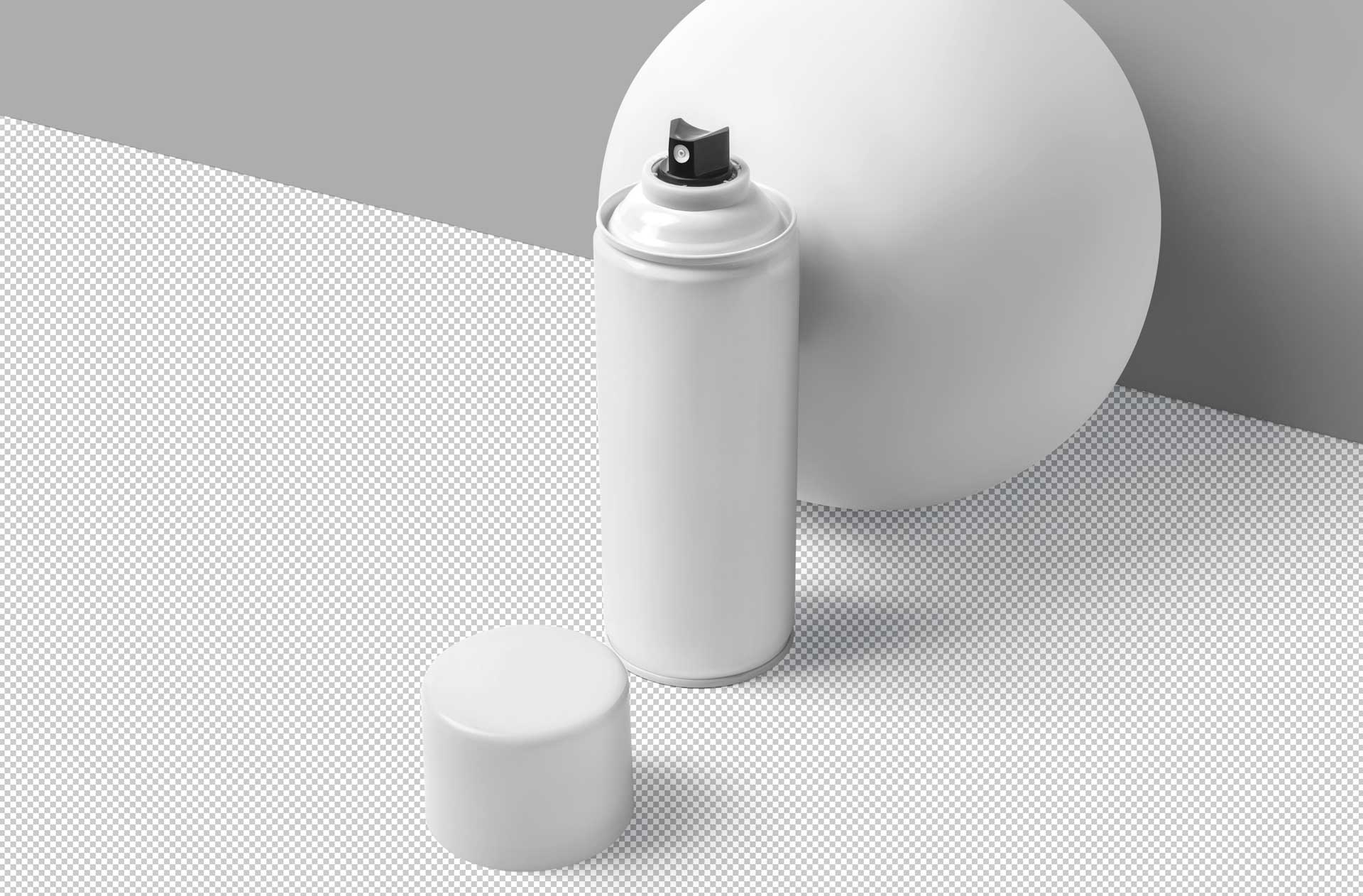 customizable spray can mockup