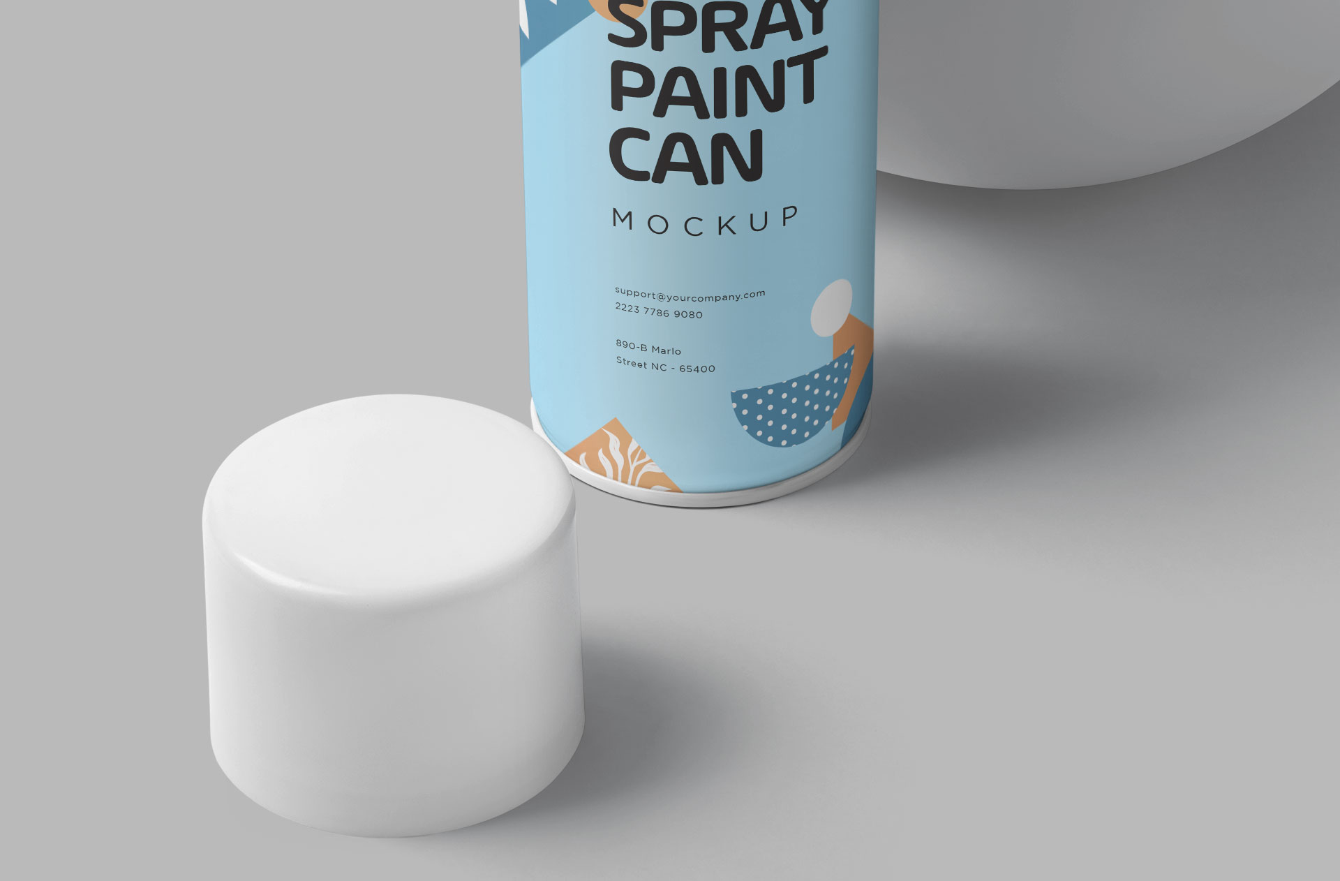 customizable spray can mockup