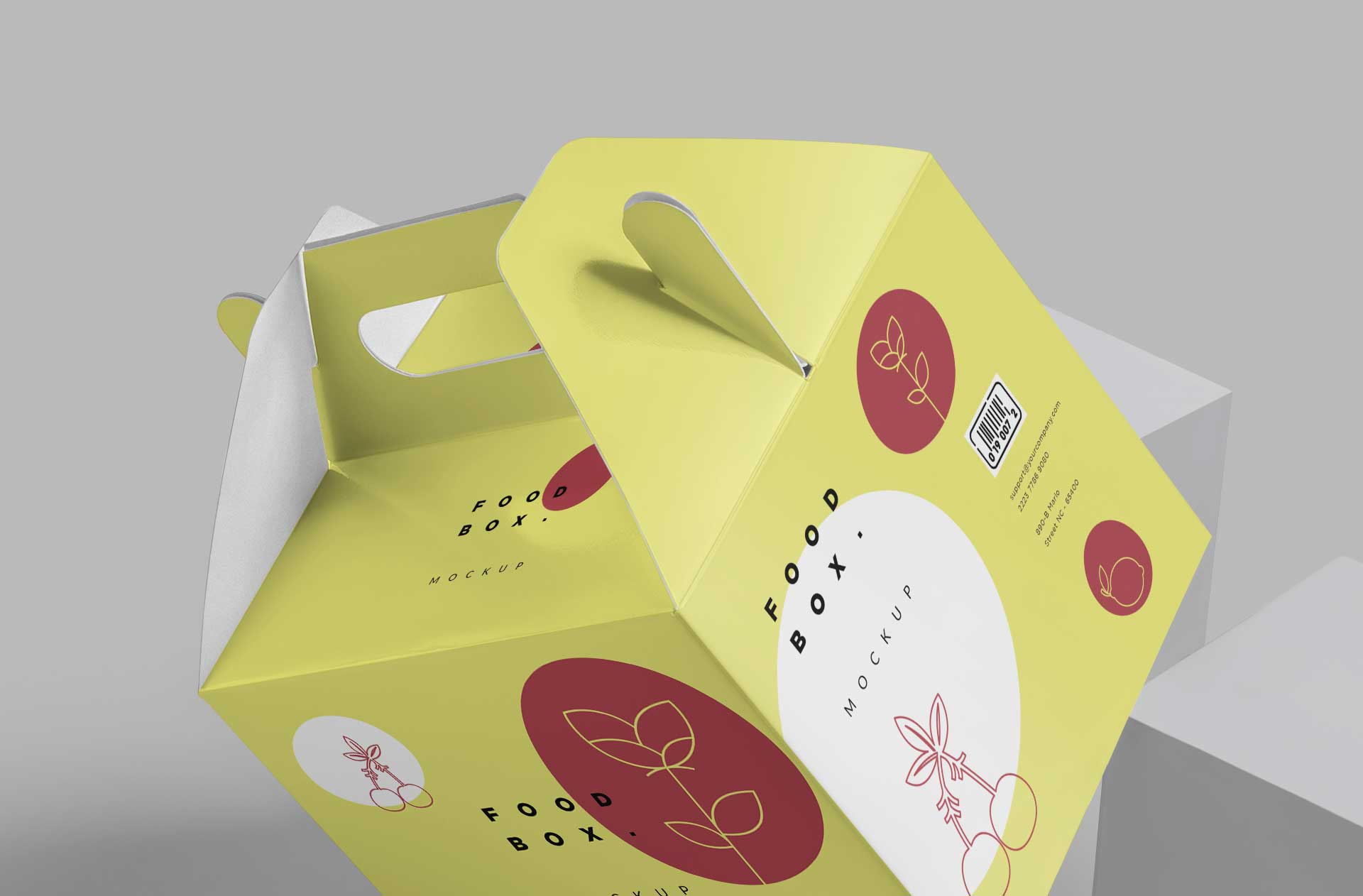 clean food container mockup