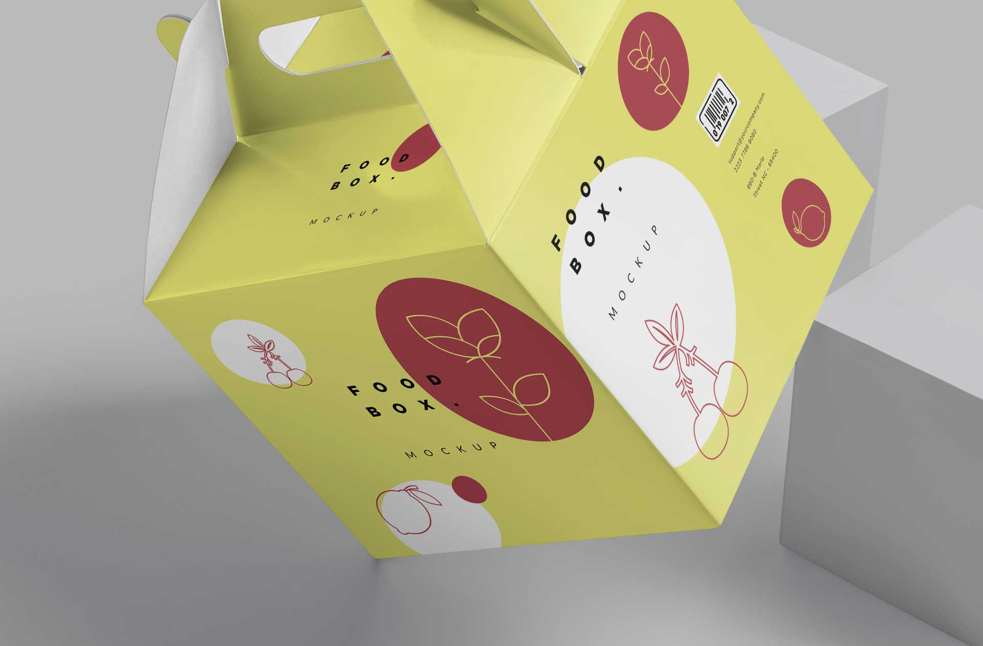clean food container mockup