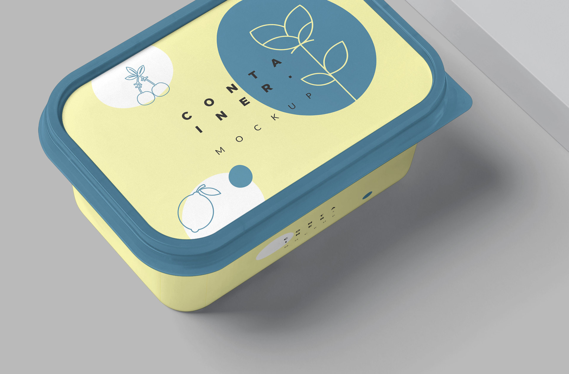 disposable food container mockup