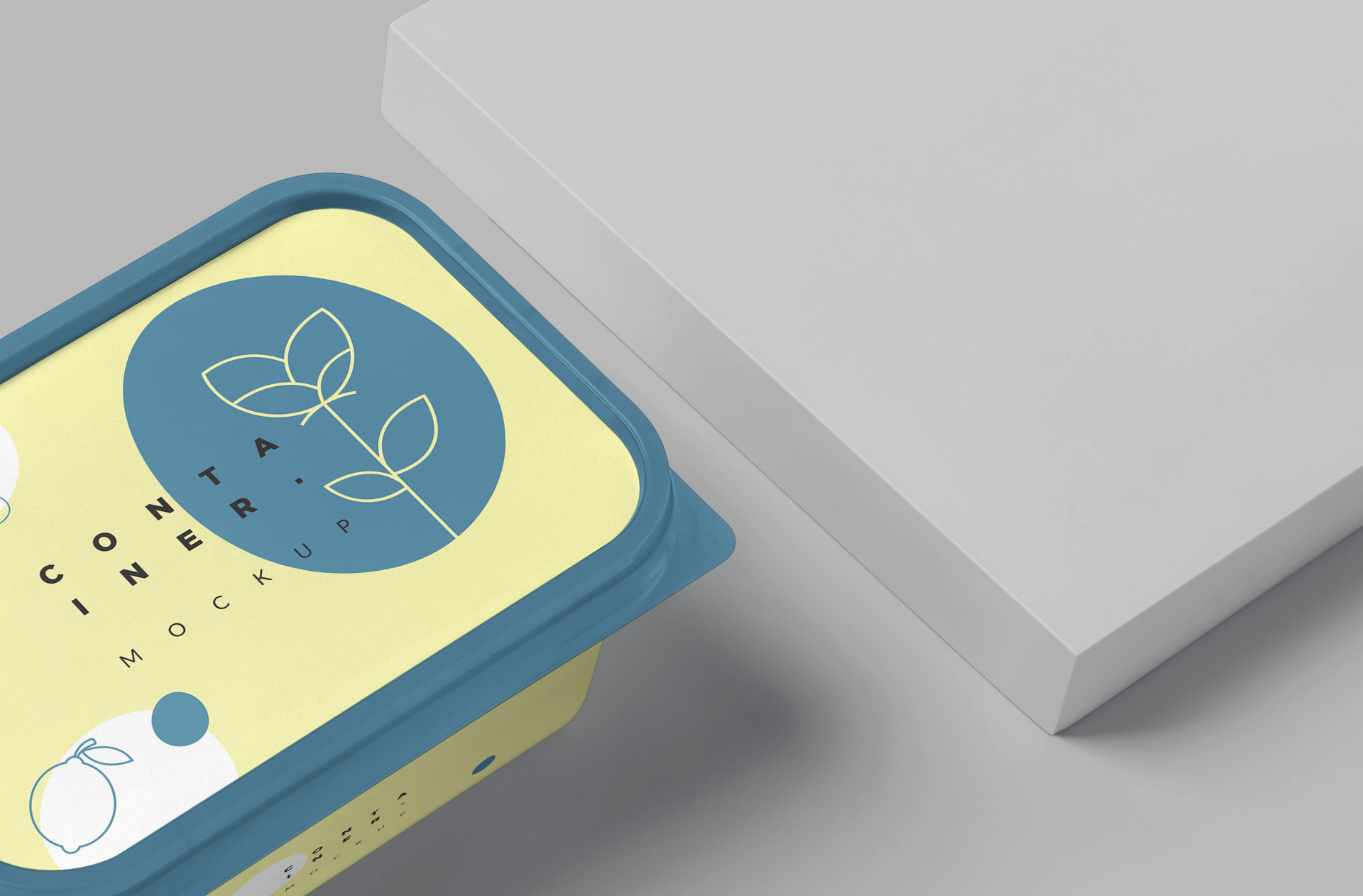 disposable food container mockup
