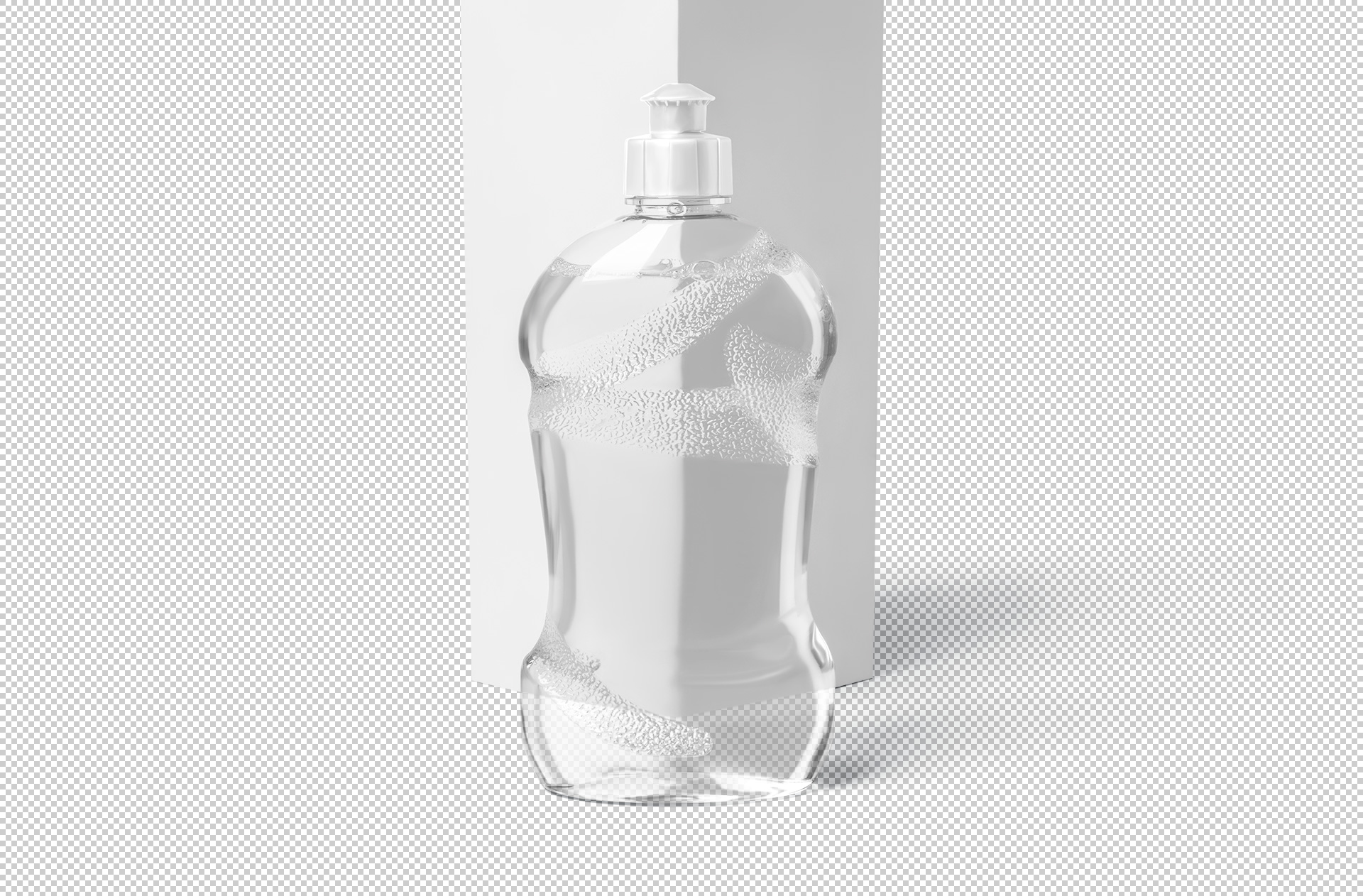 Liquid Dishwashing Bottle Mockup with Realistic Design
