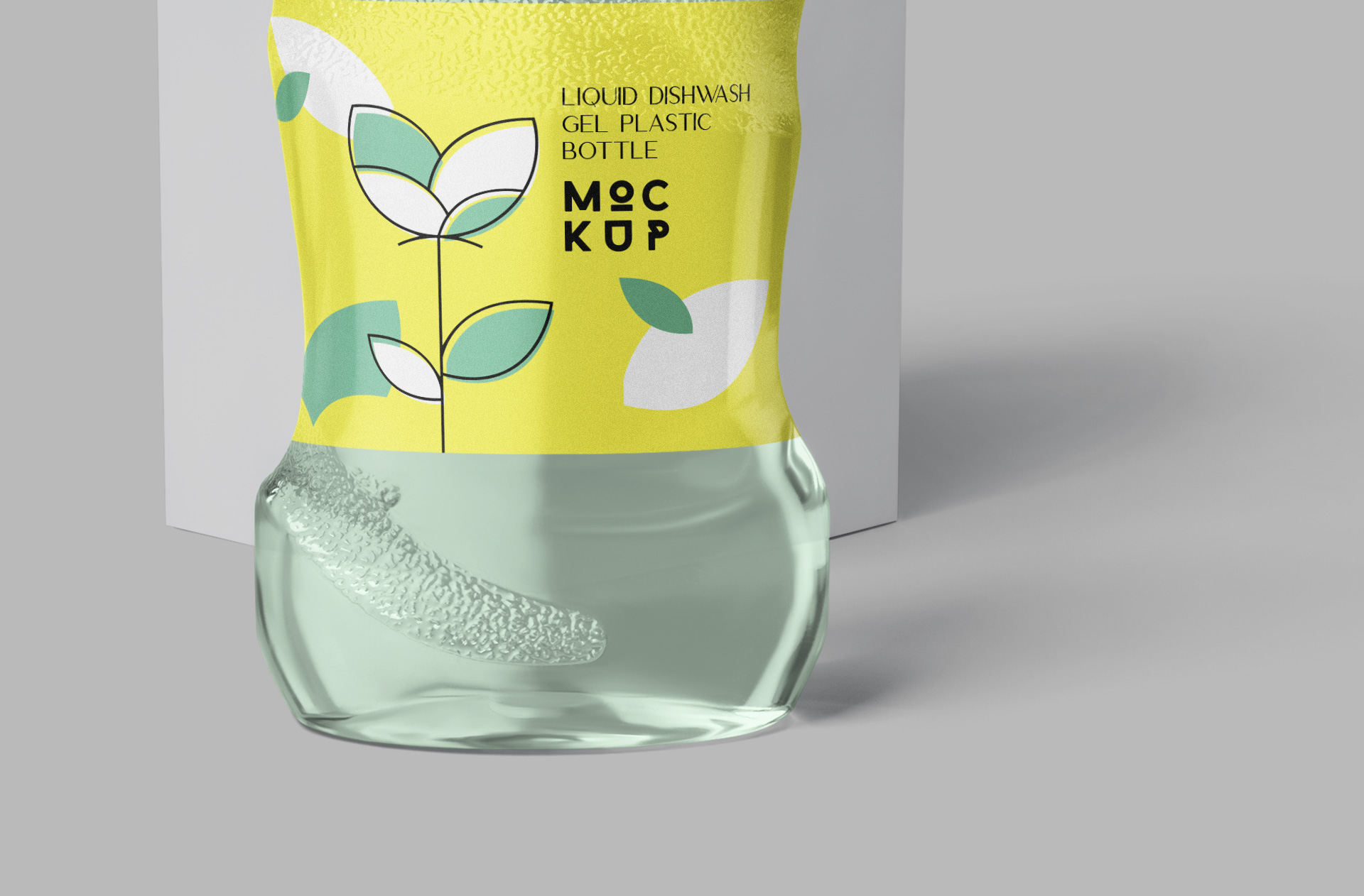 Liquid Dishwashing Bottle Mockup with Realistic Design