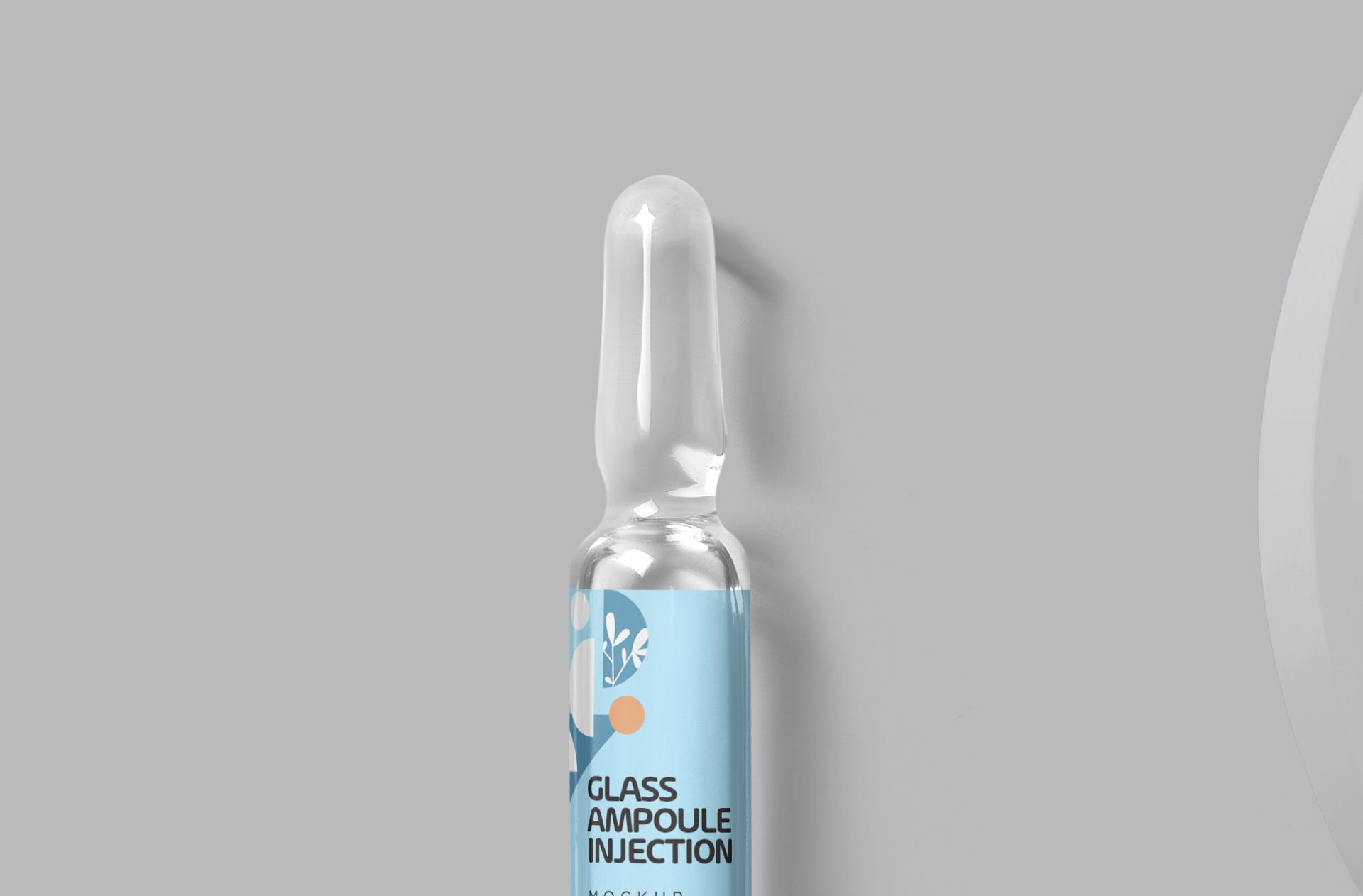 glass ampoule mock-up