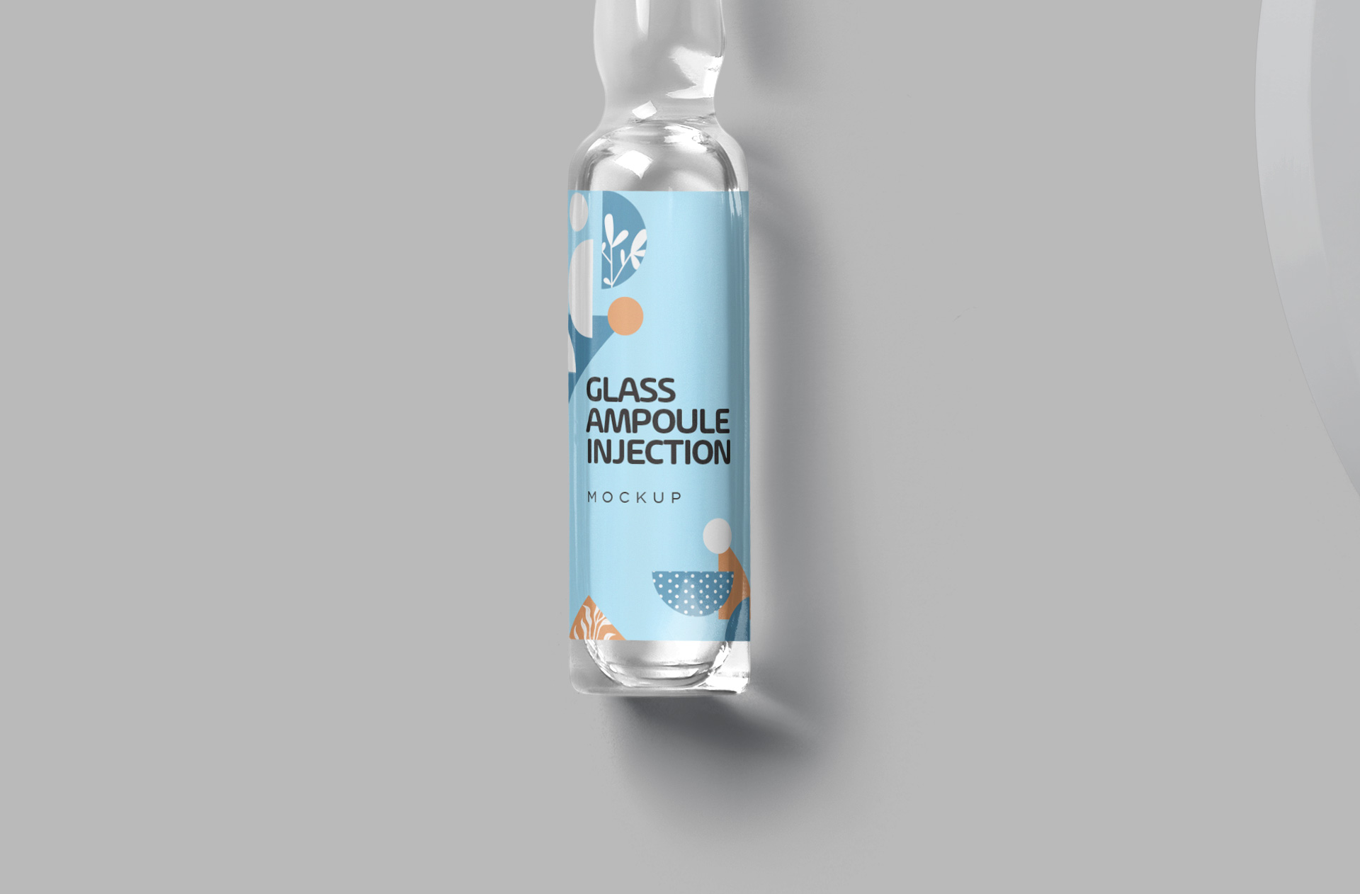 glass ampoule mock-up
