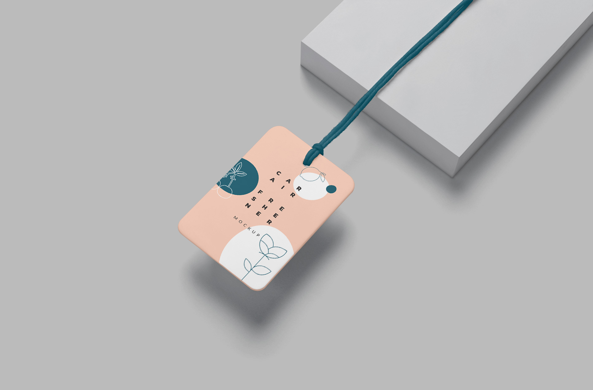 Realistic Hanging Air Freshener Tag Mockup