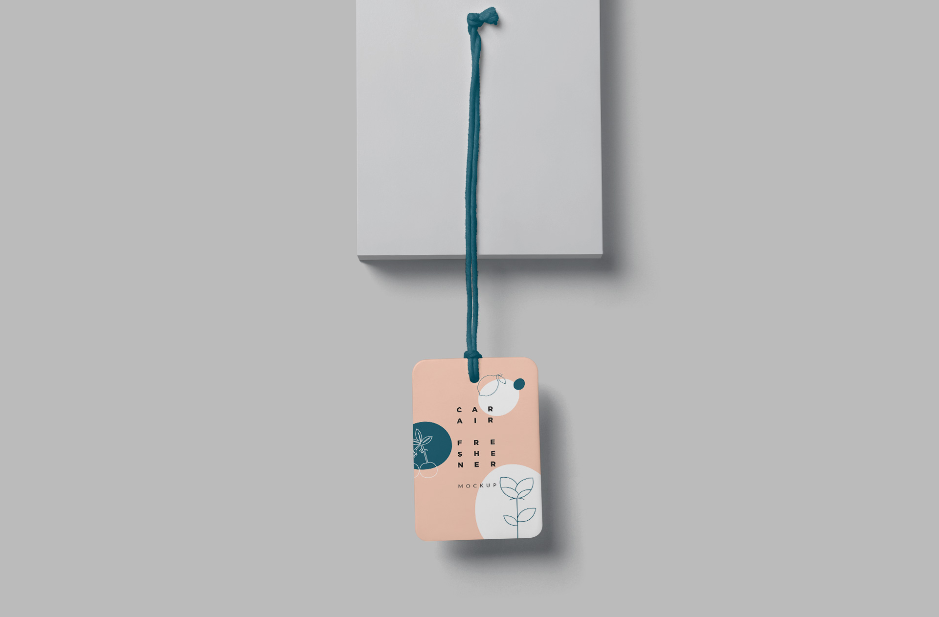 Minimalist Hanging Air Freshener Tag Mockup