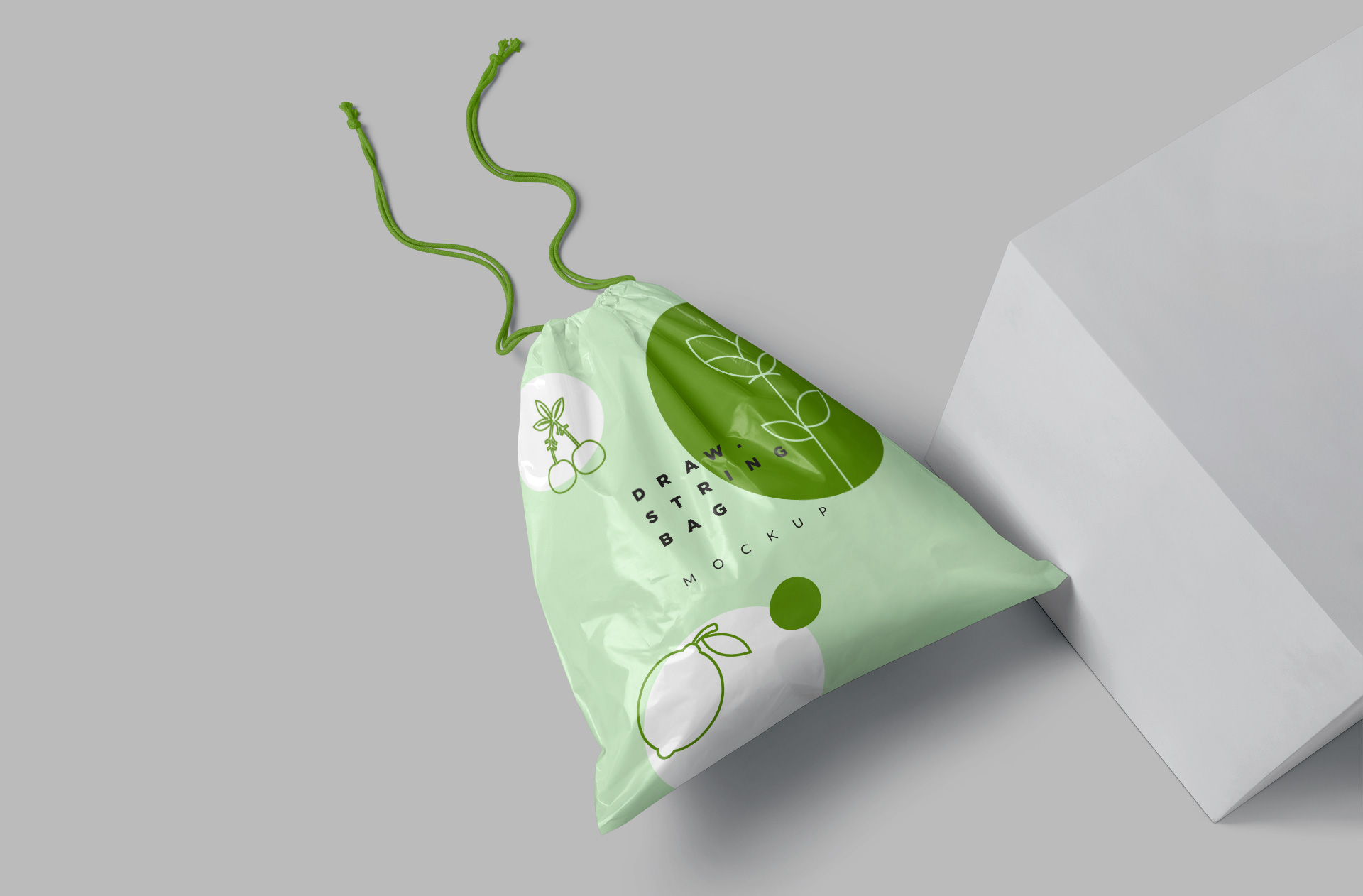 Minimalist Drawstring Bag Mockup Design