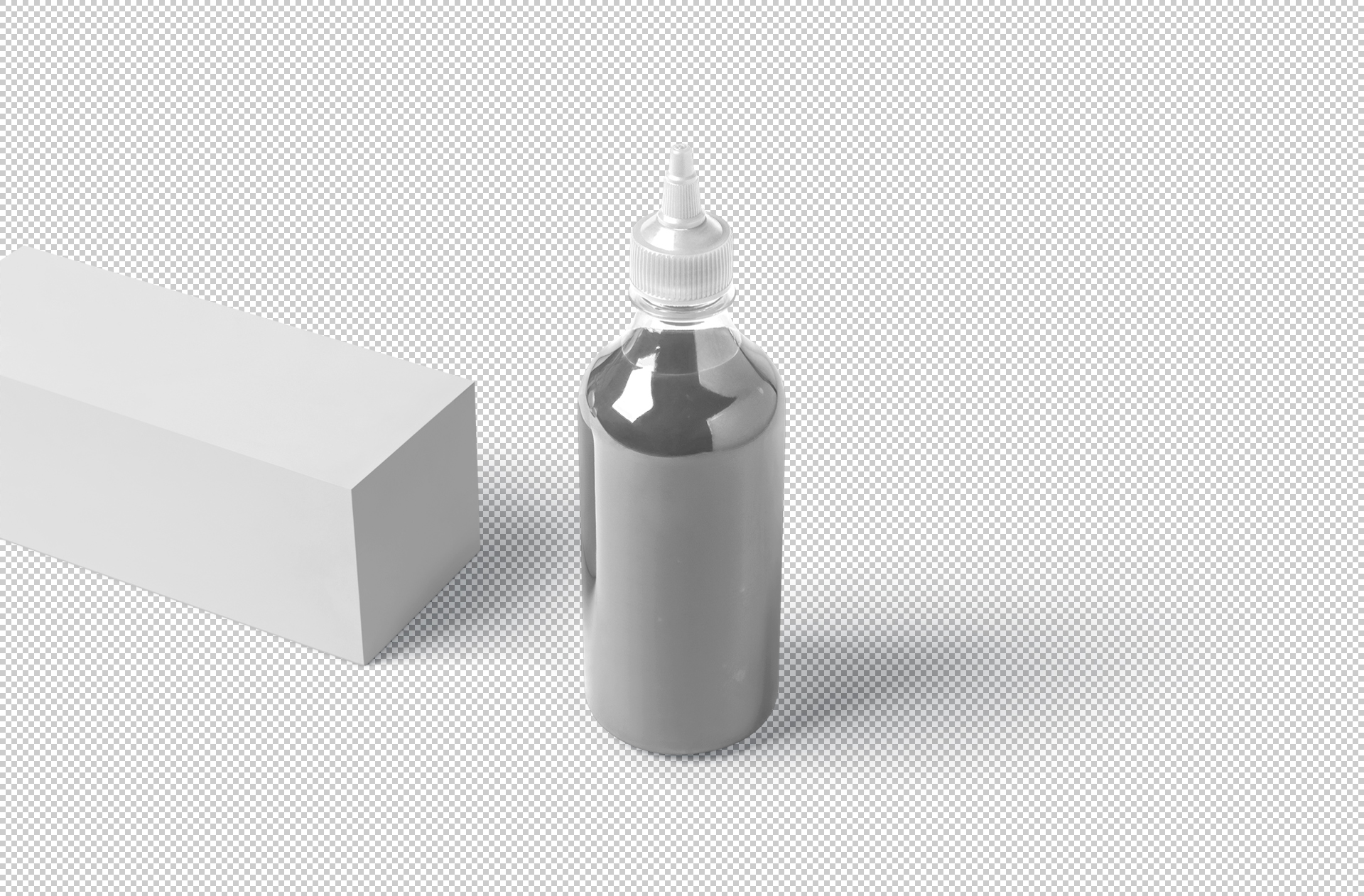 bottle mock-up with cap